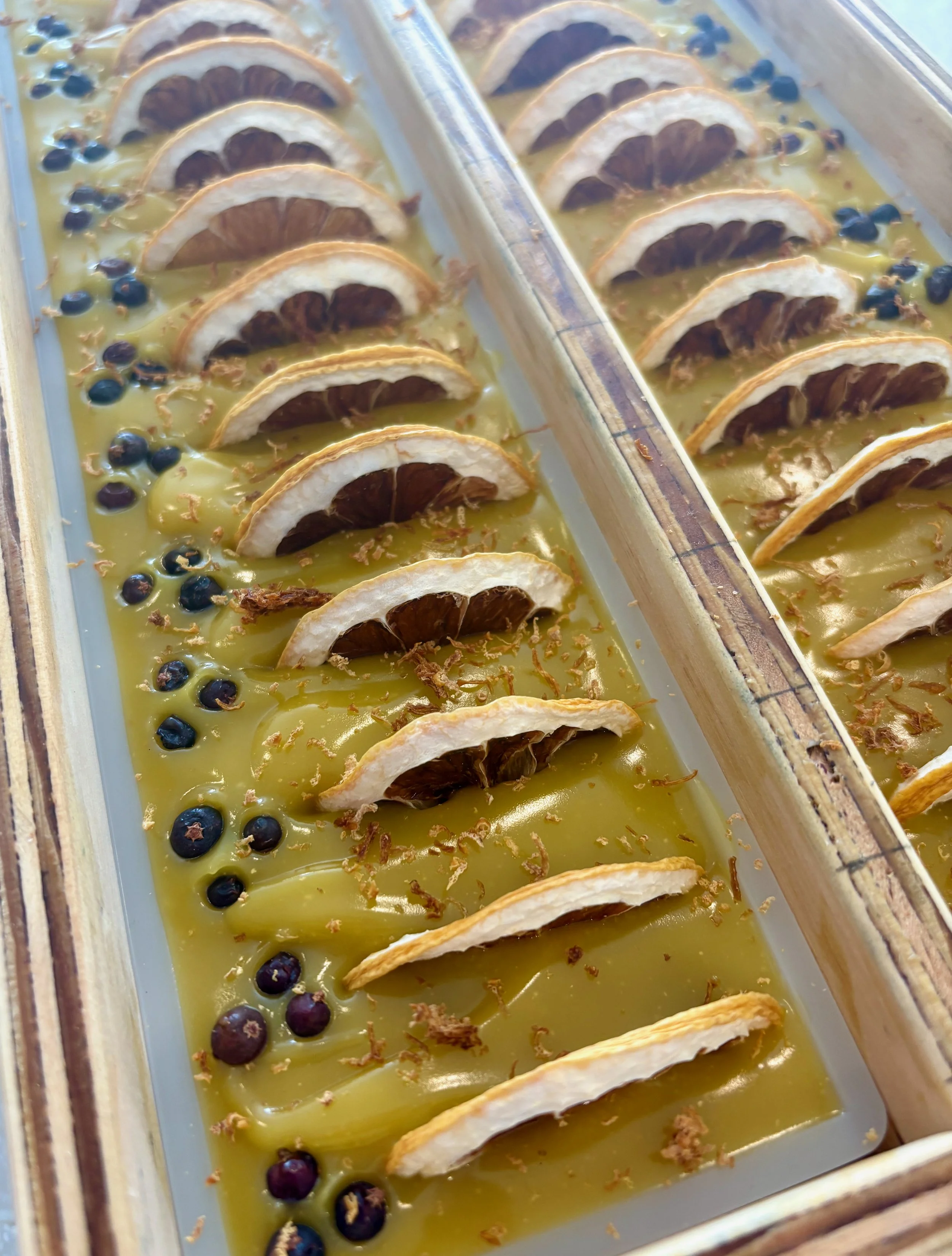 Gin & Tonic Soap with lemon balm and juniper berries, handmade soap, NZ
