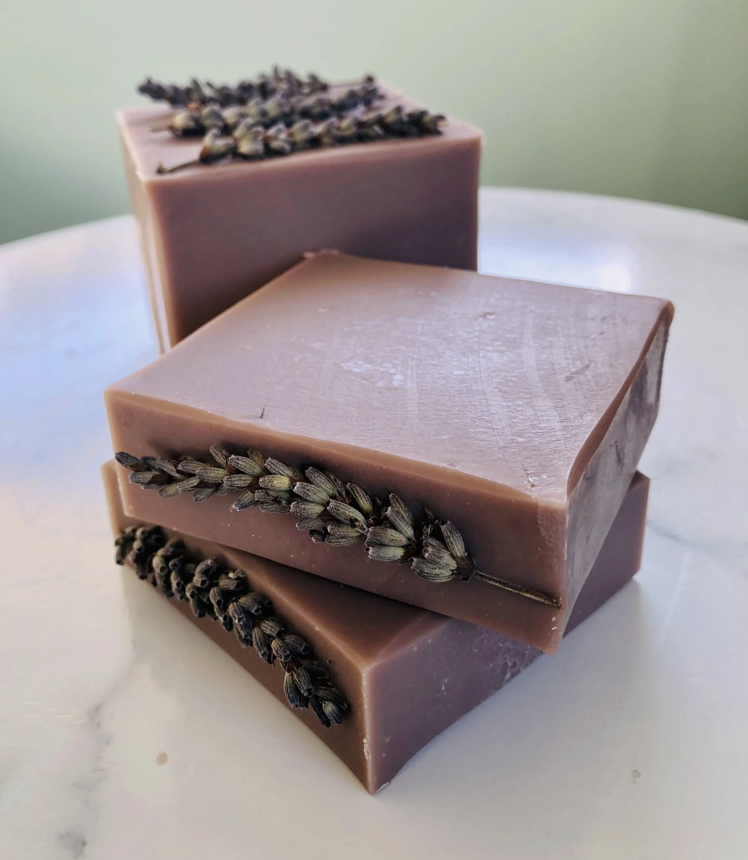 Lavender & Patchouli Soap, with lavender botanicals, calming & grounding, handmade soap, NZ