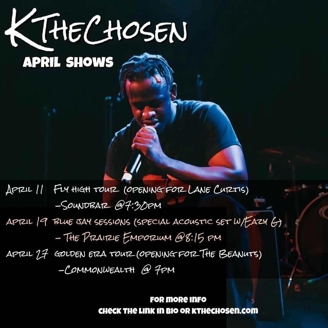 New month, new shows! 📢

Swipe through the carousel to see more information for each event or check the link in my bio for event tickets 🔗

Each show will be a very different set!

April 11th - I'm excited to be opening up for the homie @luvlanecur