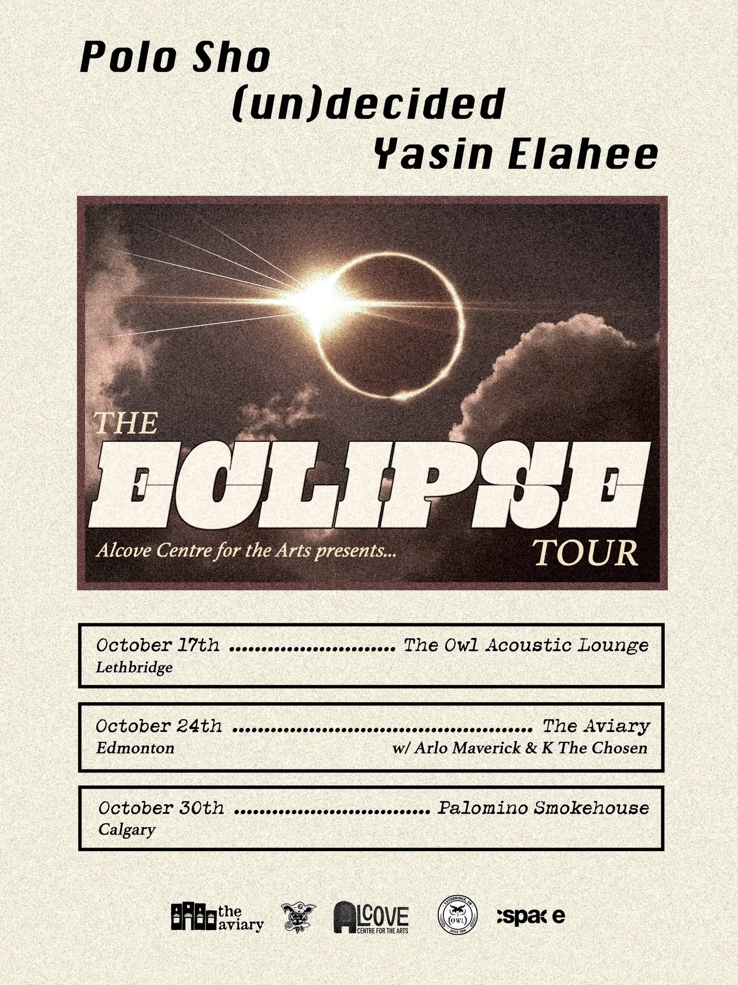 Eclipse Tour (Edmonton) - opening for Yasin and the Fog of sound