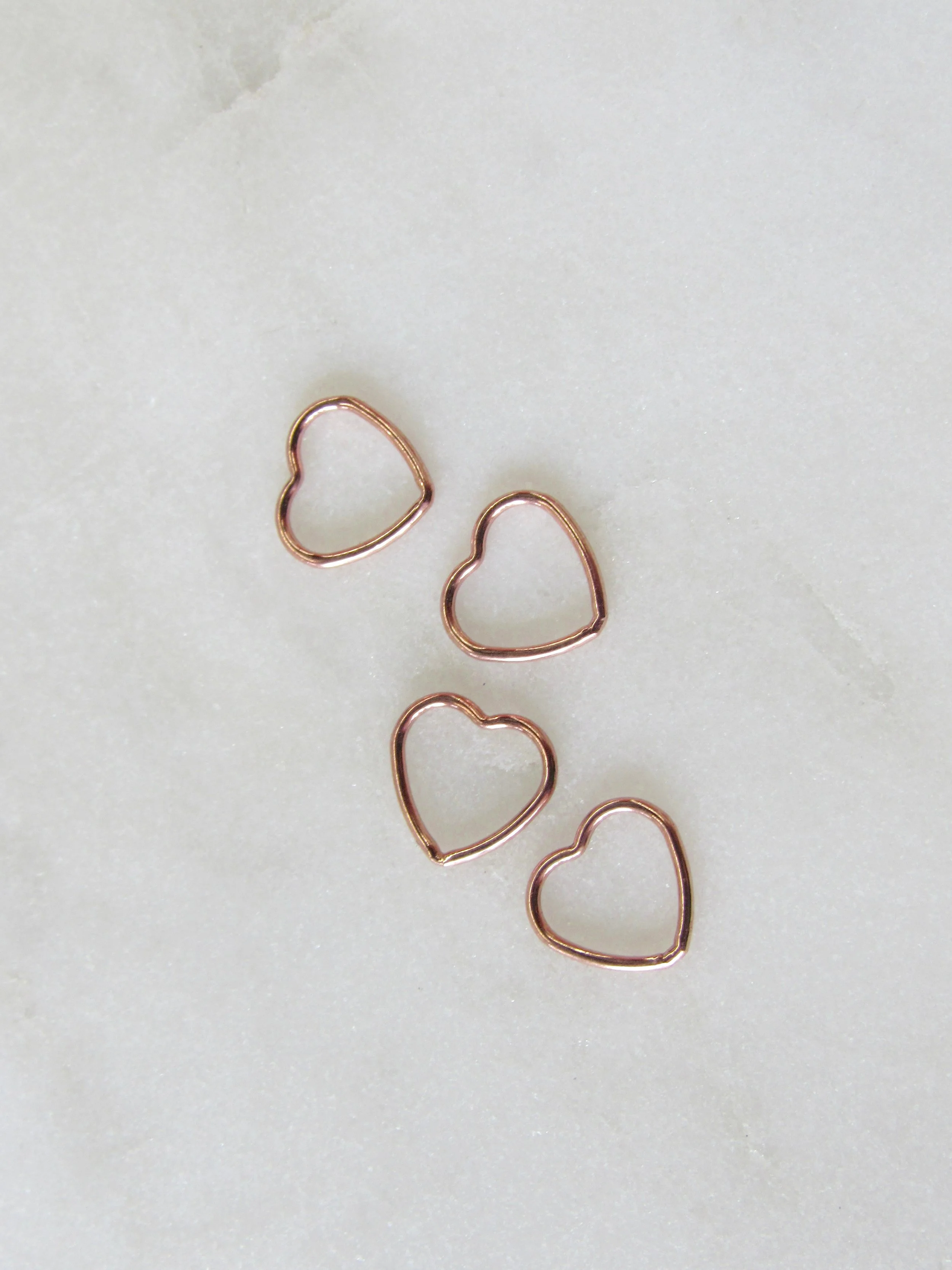 Hearts - 14k Rose/Gold-Filled & 925 Sterling Silver