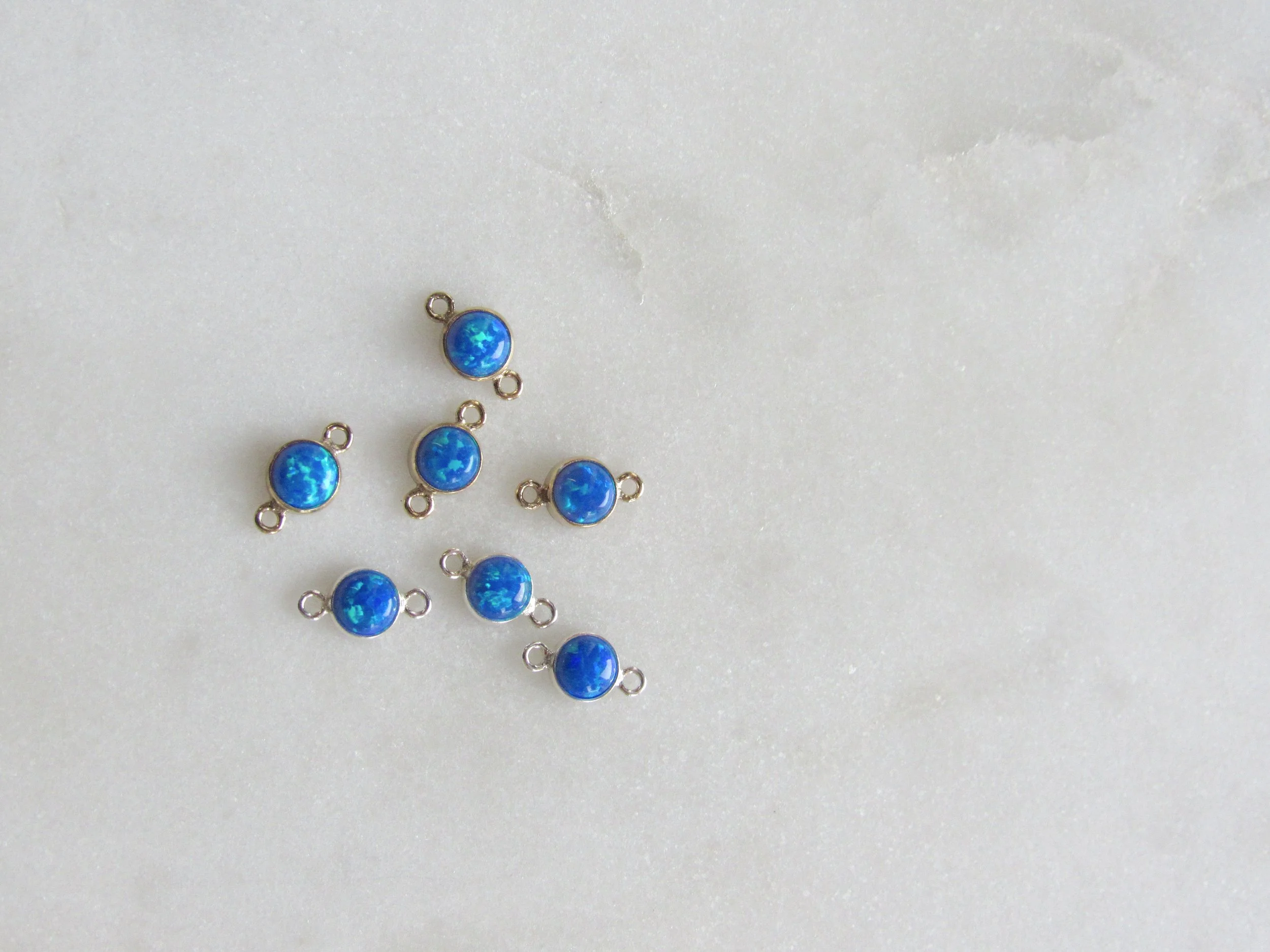 Blue Opals - 14k Gold-Filled & 925 Sterling Silver