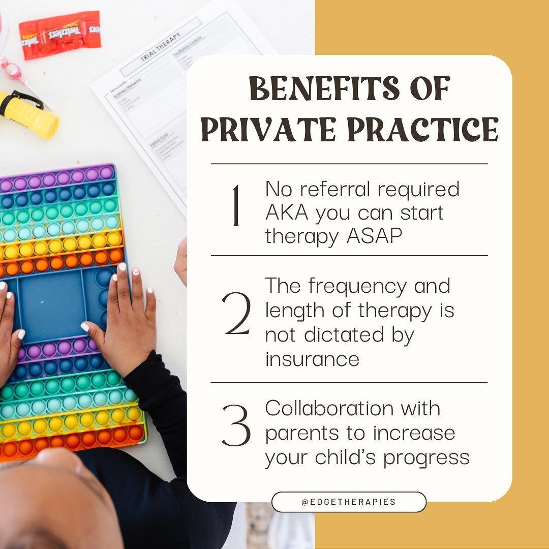 There are so many more benefits of private practice, but these are definitely my top 3! LIMITED spots available for summer therapy. Call us today to secure your child&rsquo;s spot 🤩

#flslp #floridaslp #bradentonmoms #lwrmoms #lwrmops #sarasotamom #