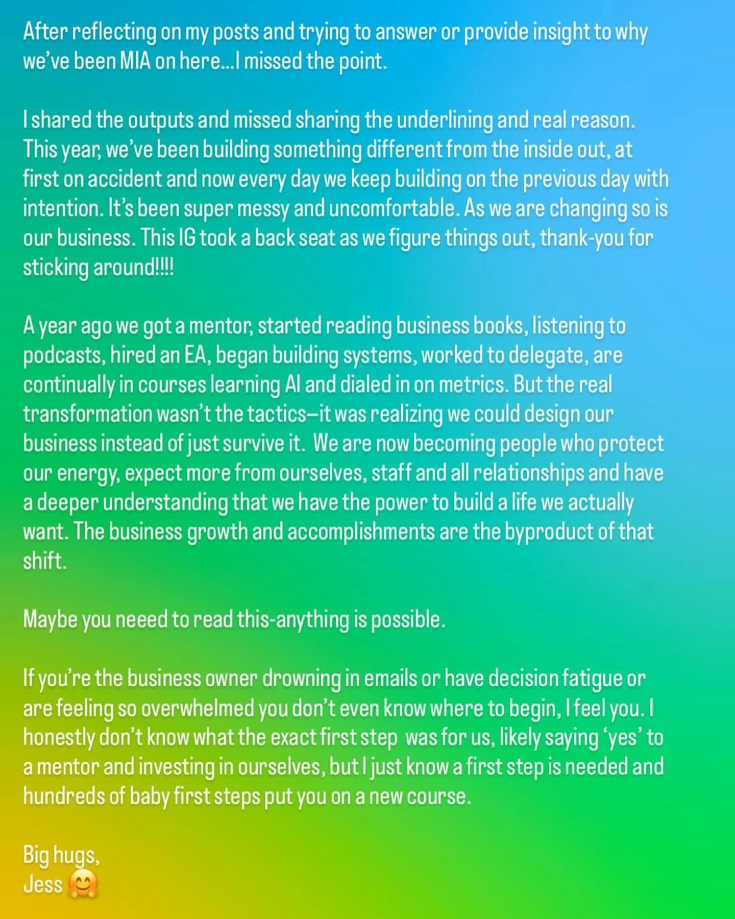 I shared this on my stories, but it&rsquo;s worth posting here in case you need to hear it as well. 

If you&rsquo;re feeling stuck, overwhelmed, don&rsquo;t know where to start or didn&rsquo;t even know things could be different&hellip;. Hopefully t