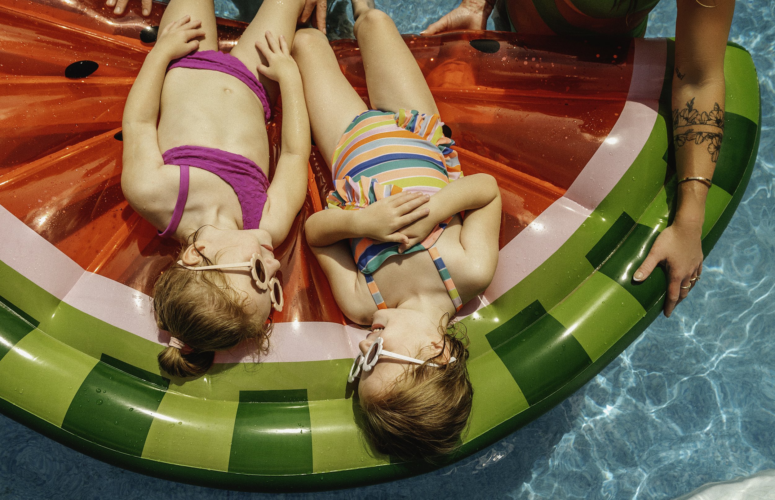 A Backyard Lifestyle Pool Party Family Session in Cleveland, Ohio