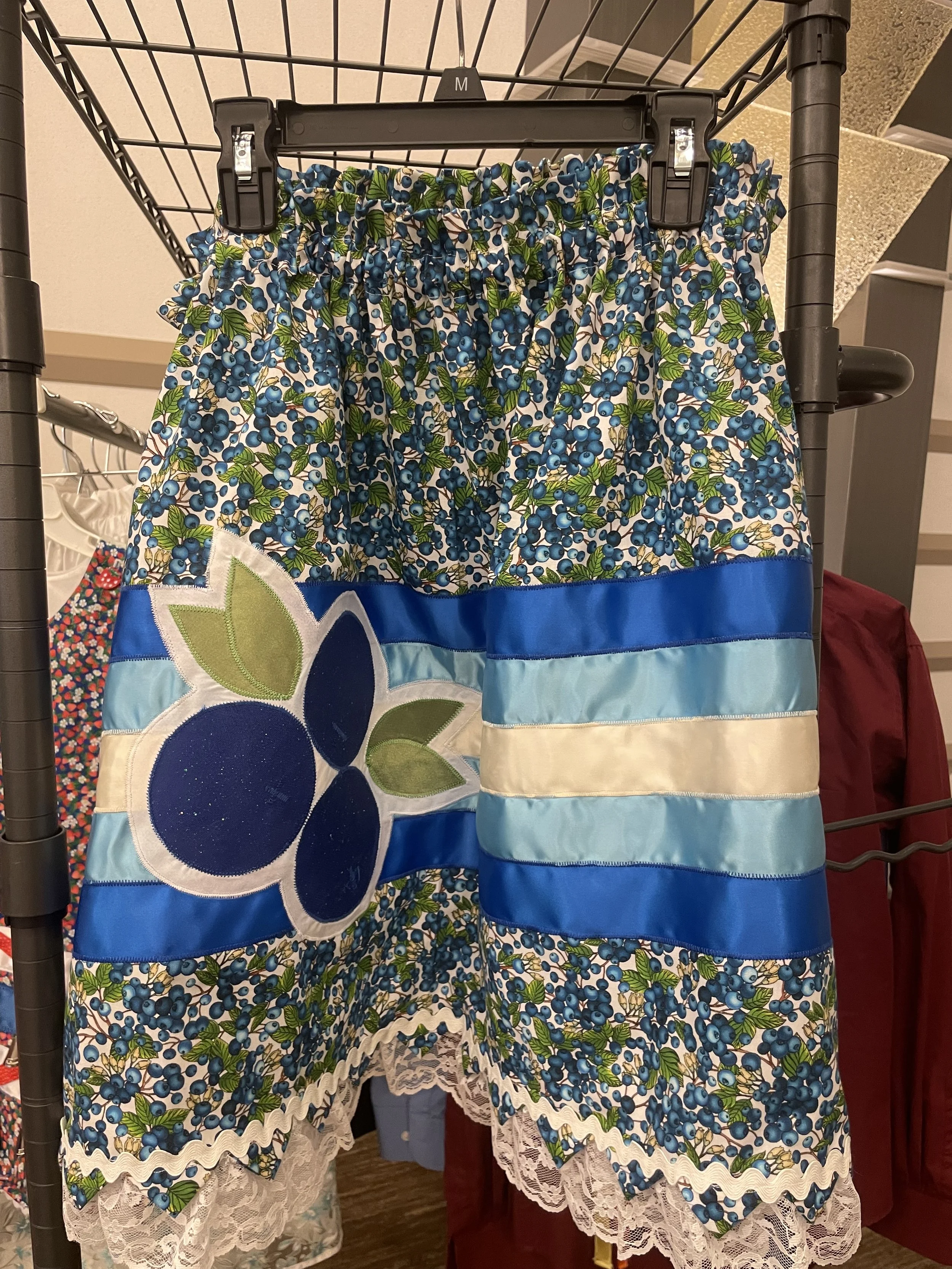 Women's Short Ribbon Skirt - Blueberry