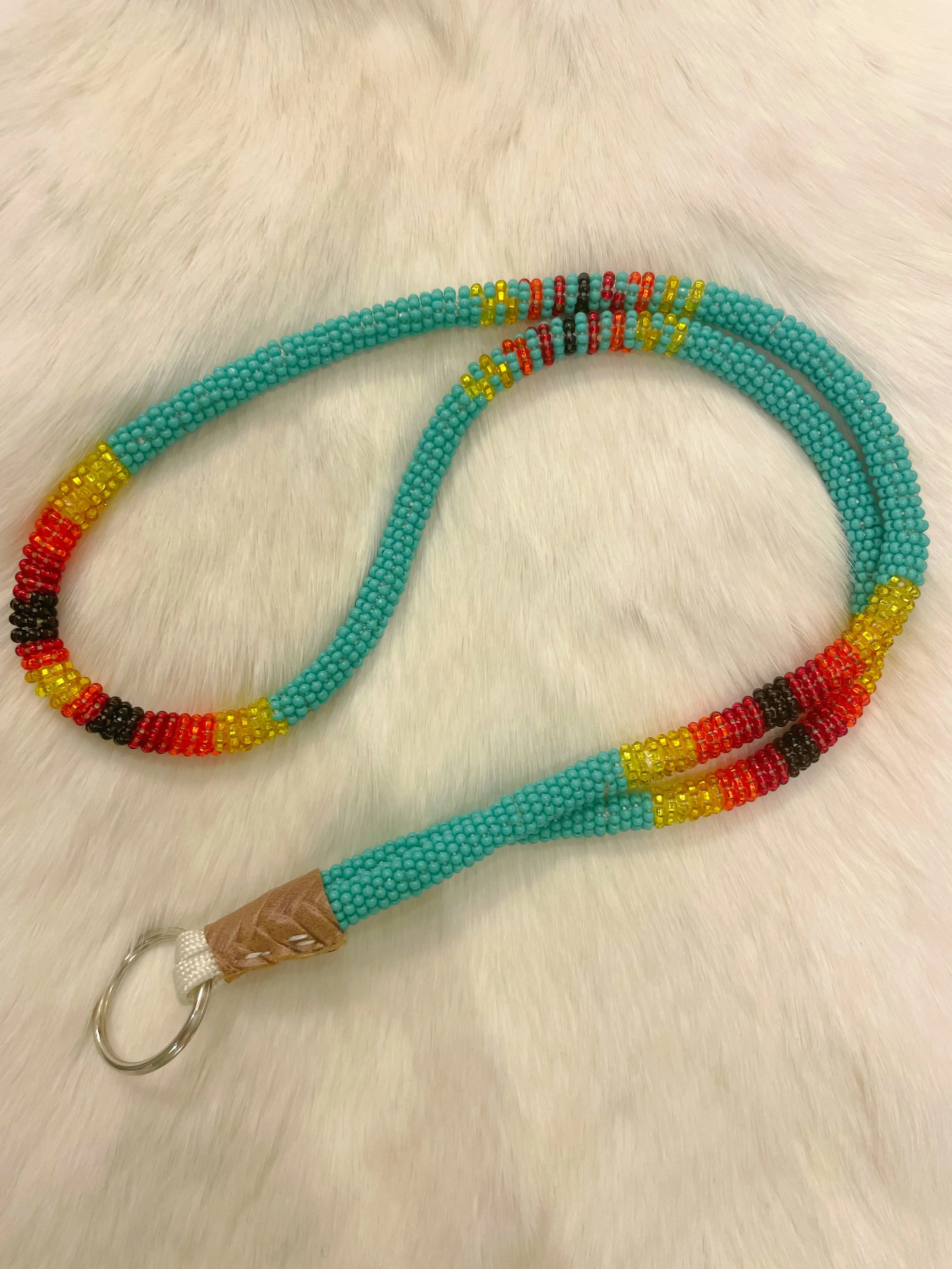 Turquois Beaded Lanyard