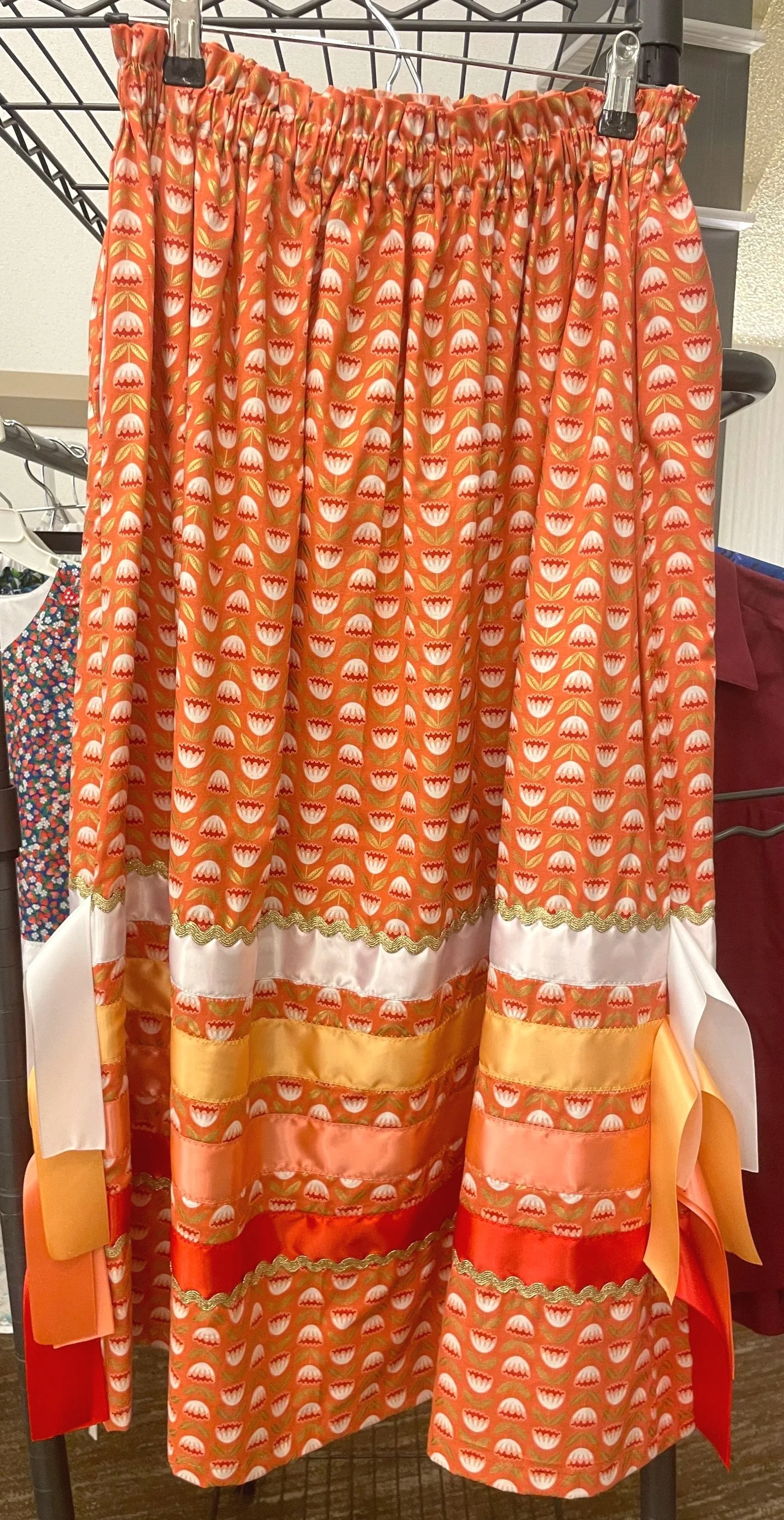 Women's Ribbon Skirt - Peach Tulip