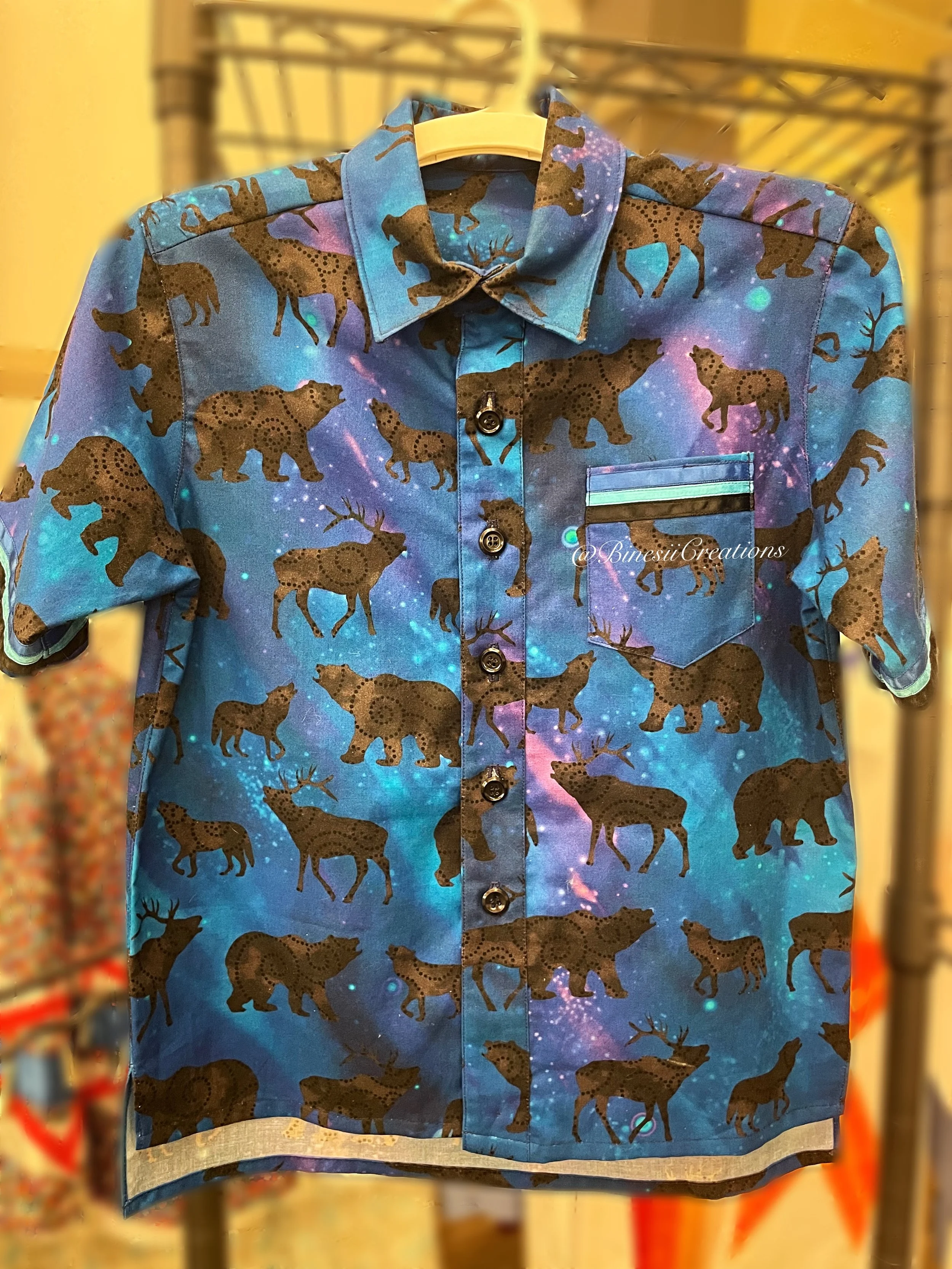 Boys' Handmade Northern Lights Ribbon Shirt