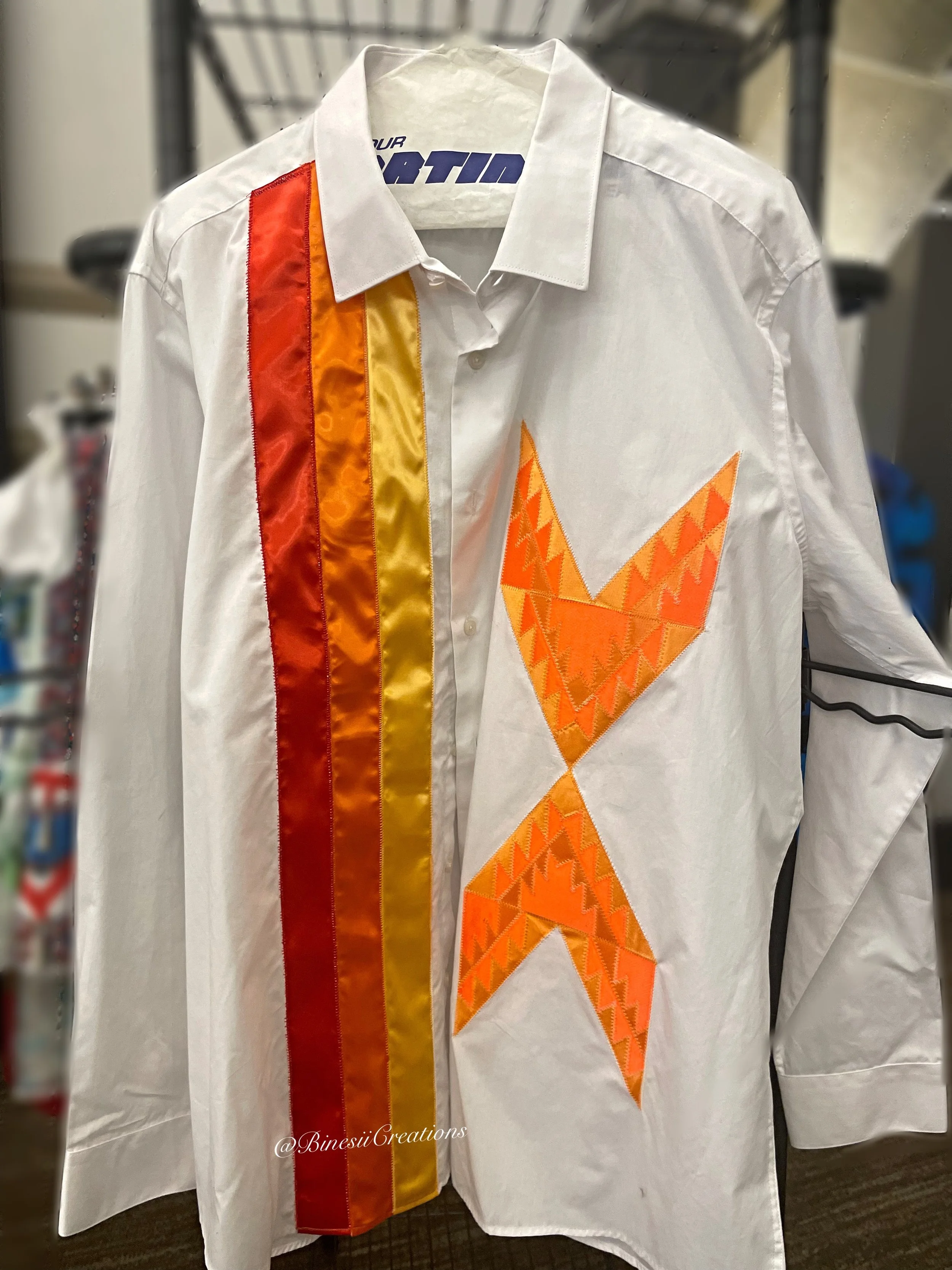 Men's Slim Fit Ribbon Shirt - XL