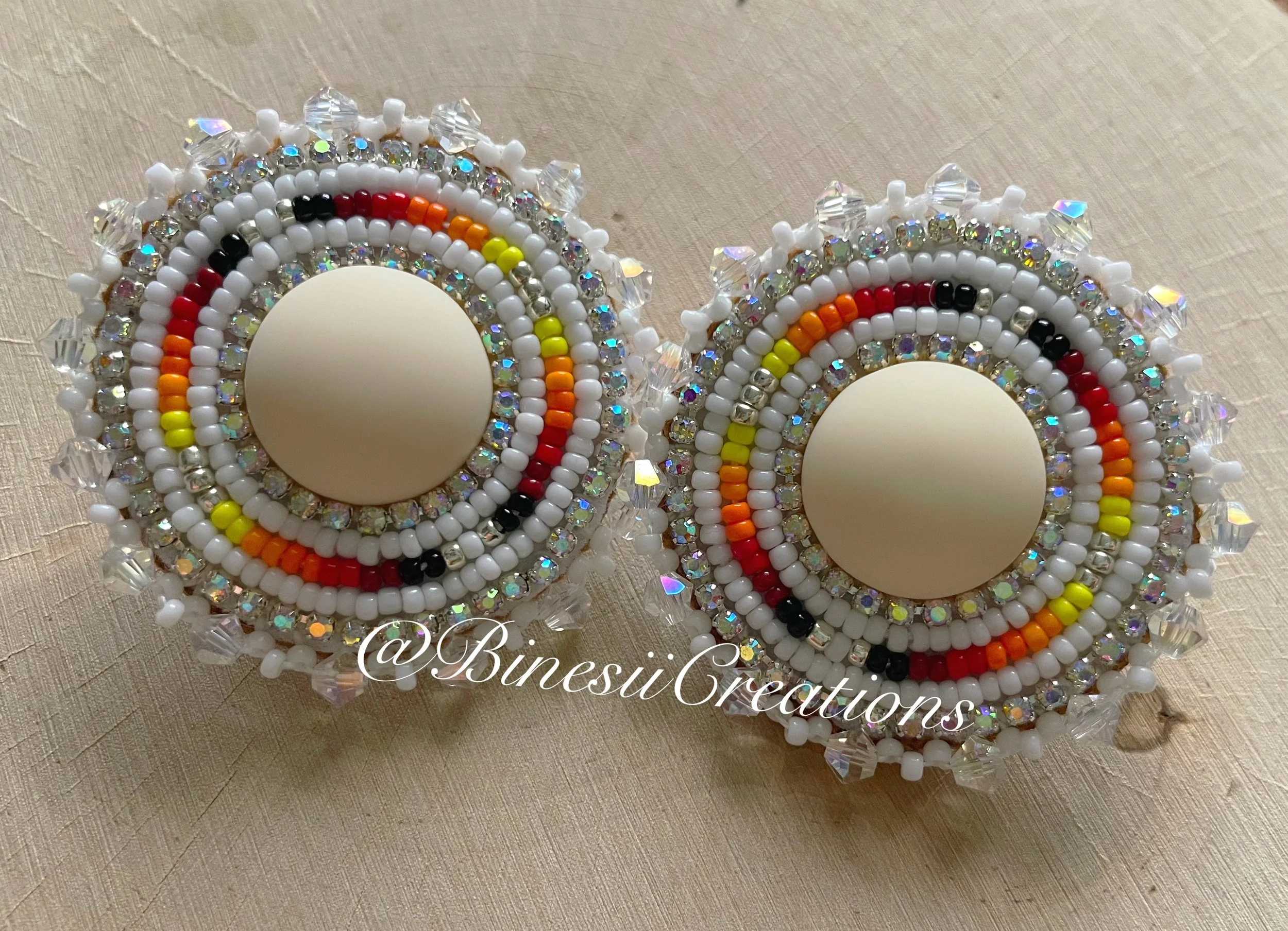 Fiery Elegance Beaded Earrings