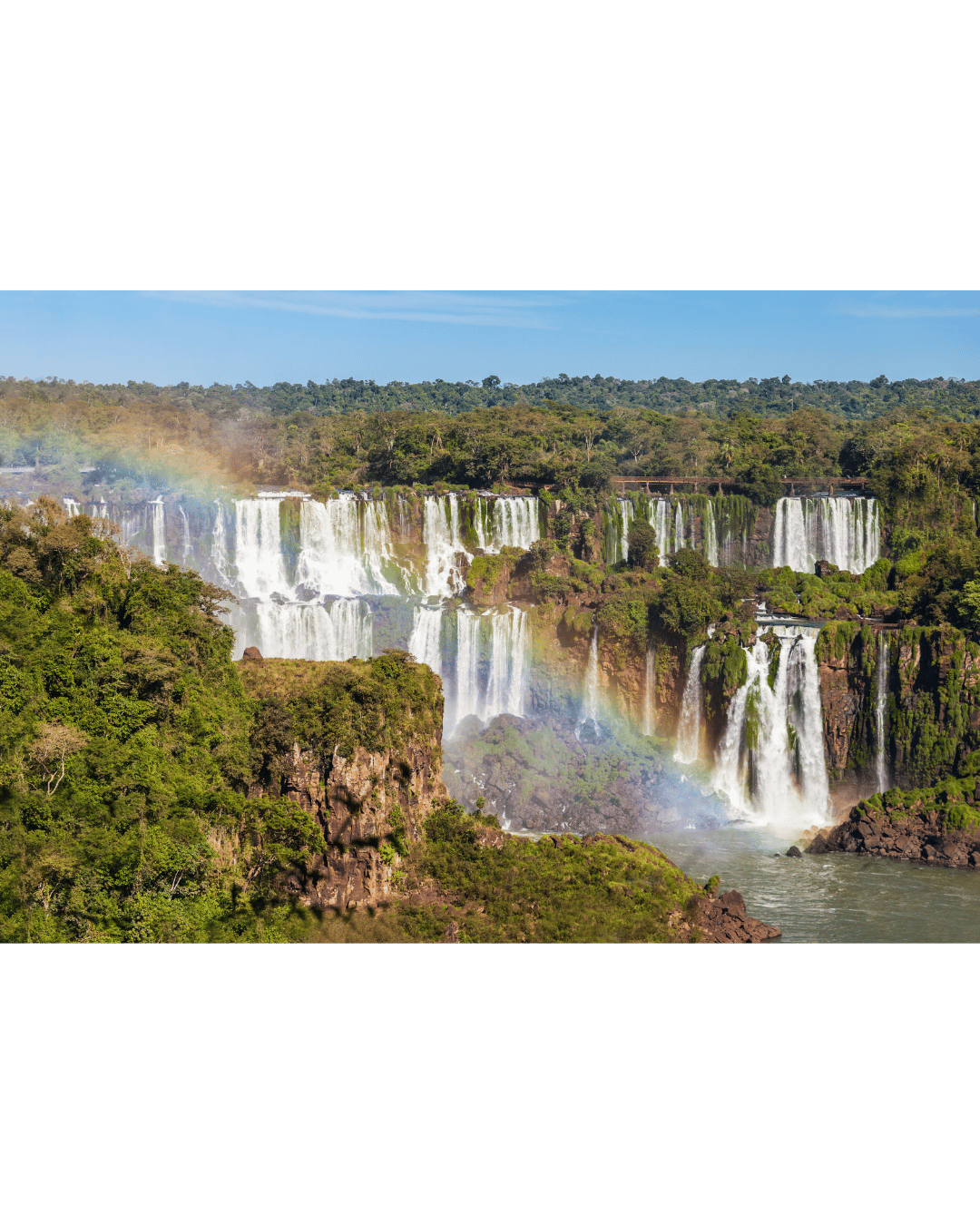 Hundreds of waterfalls in the jungle of Iguazu, Argentina