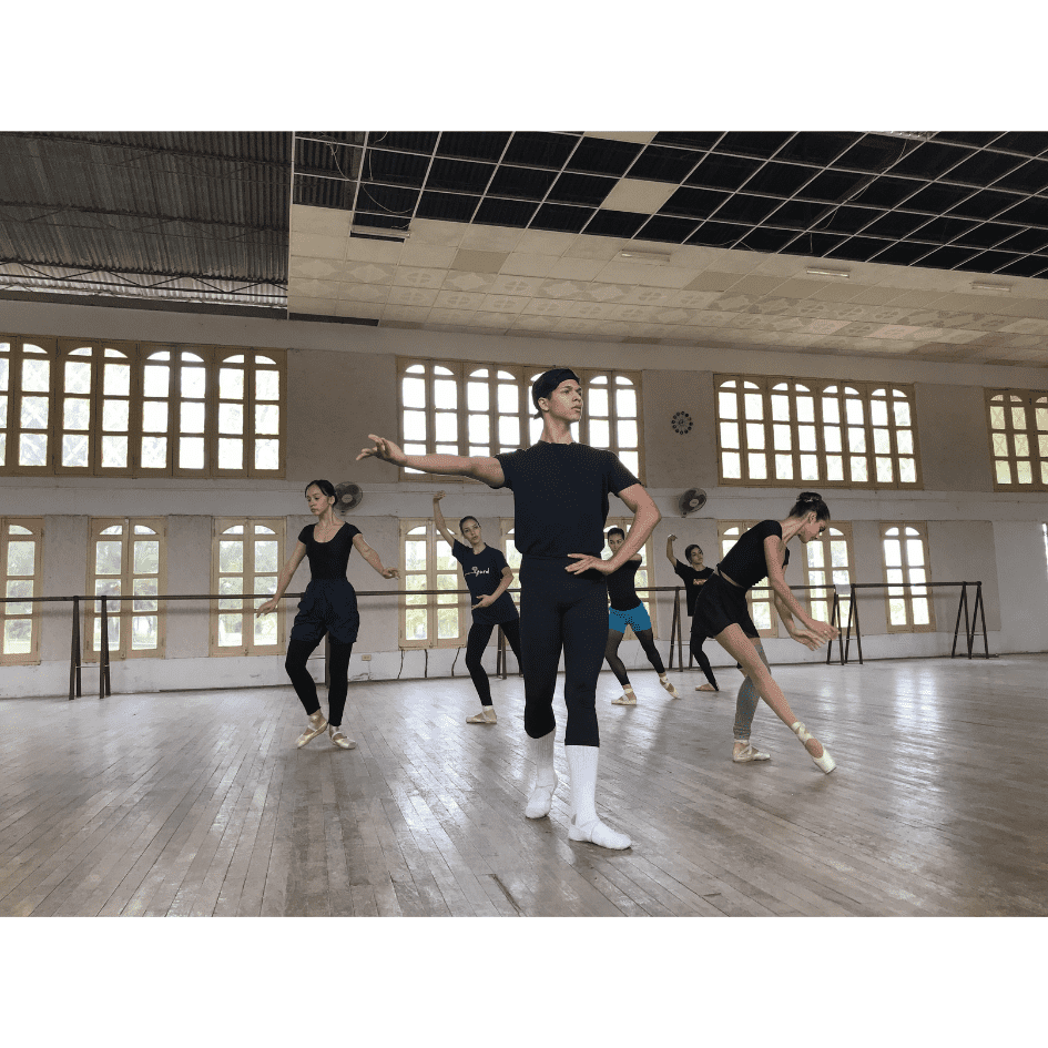 7 Cuban dancers pose at the University of Dance in Camaguey, Cuba