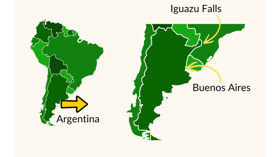 Maqp of South American and Argentina