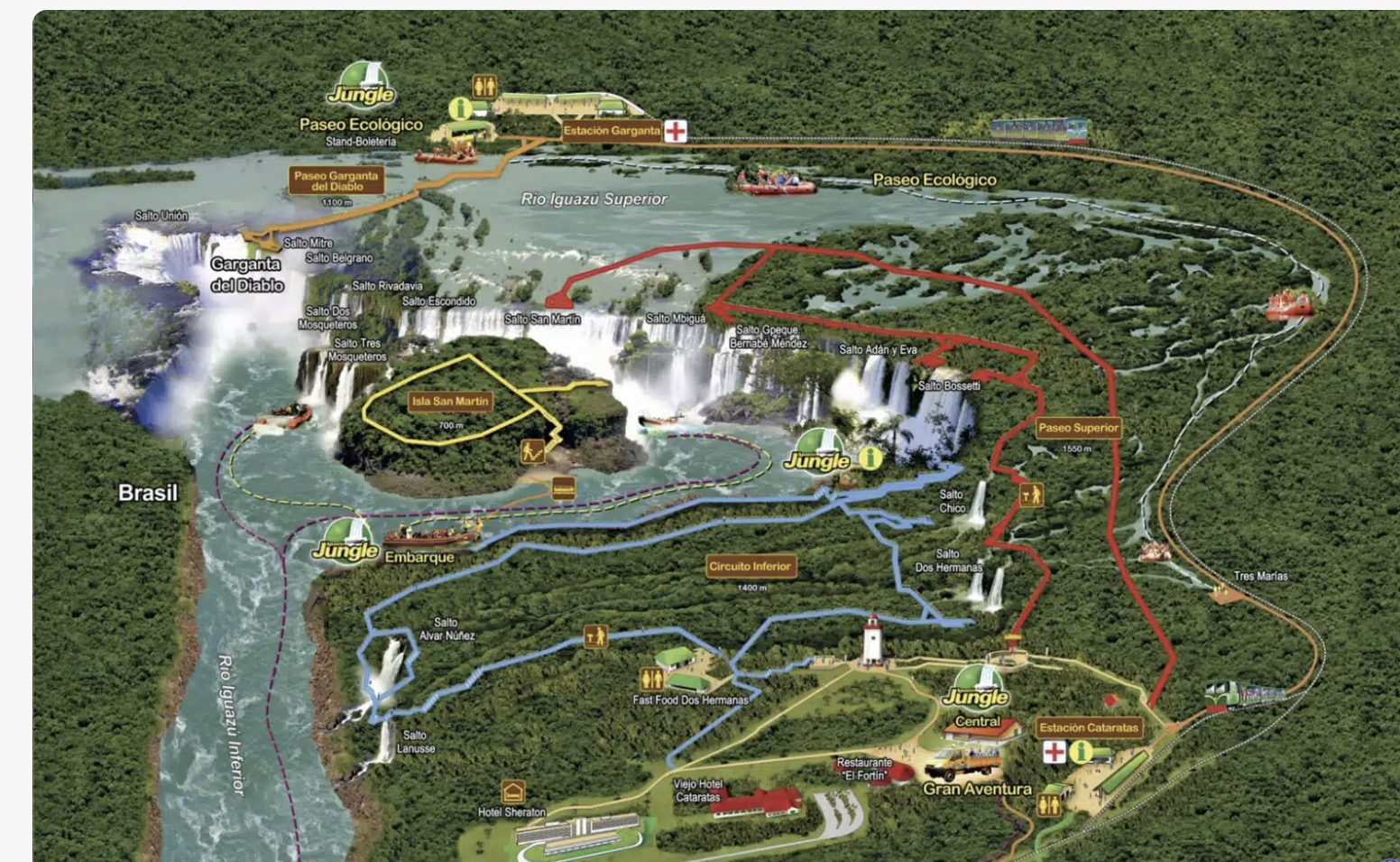 Map of the Arg side of Iguazu