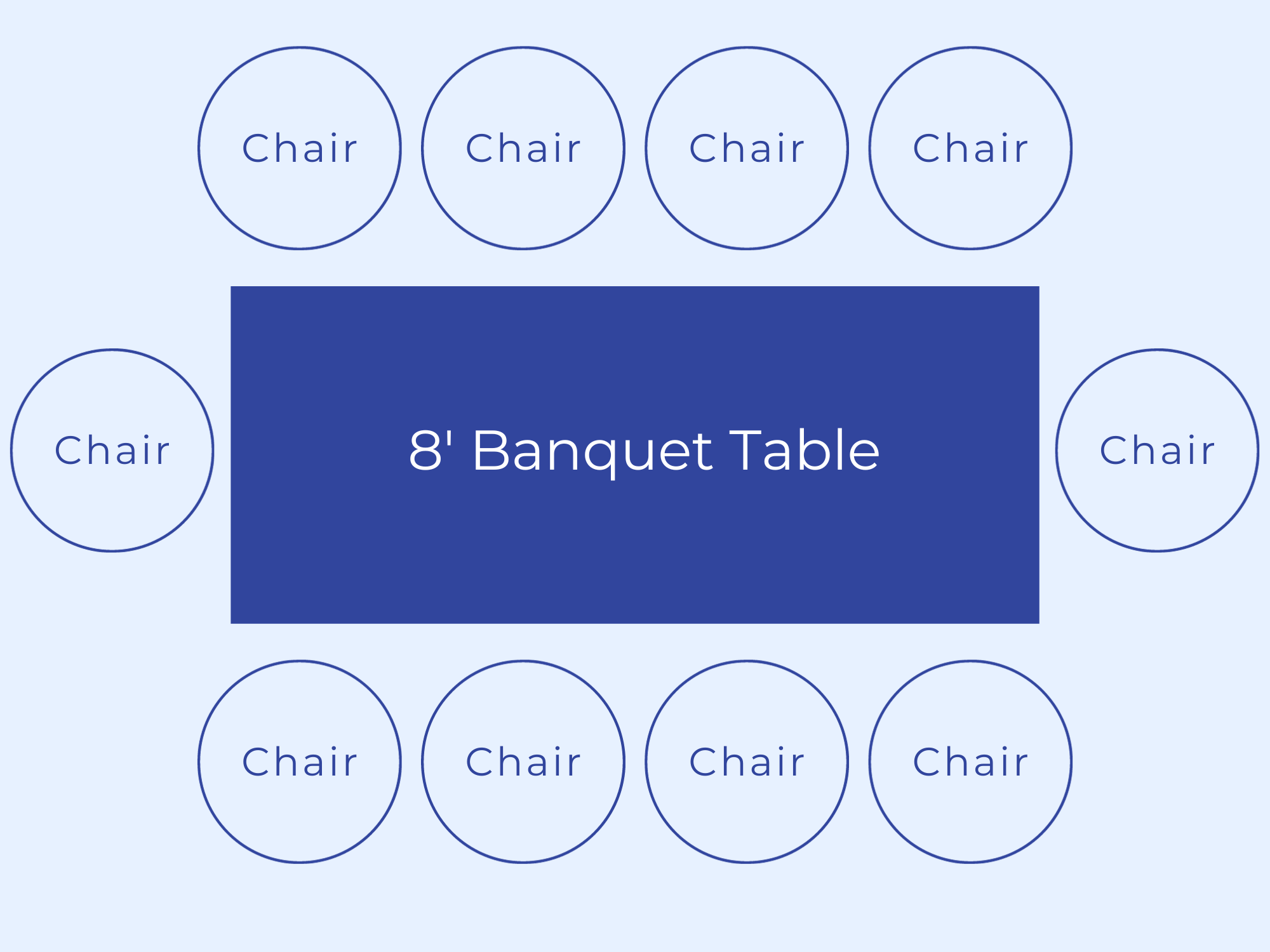 How Many Chairs Fit Around Event Tables? — Hughes Event Rentals