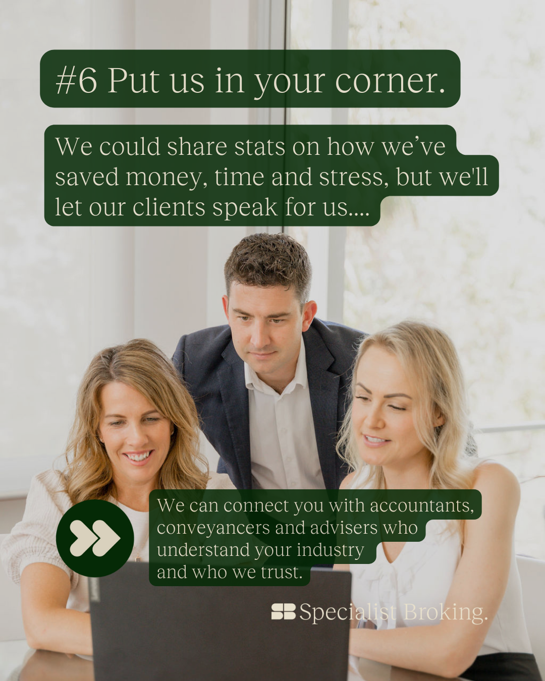 #6 Put us in your corner