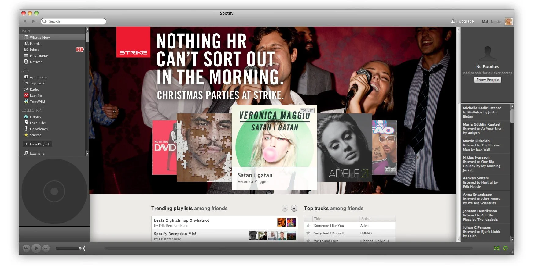 Spotify advertising 2012