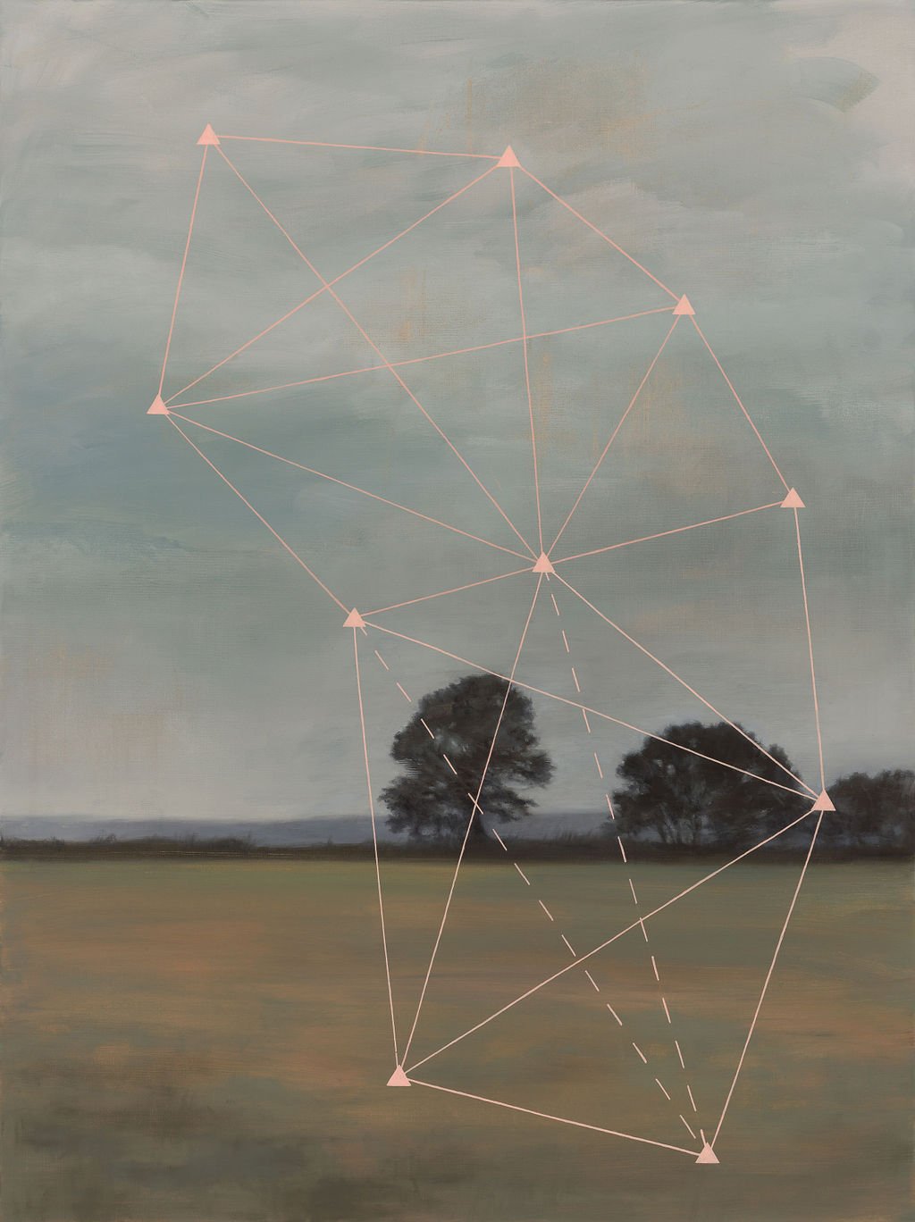 Constellation of vantage points, 2023. Oil and acrylic on linen, 122x91cm