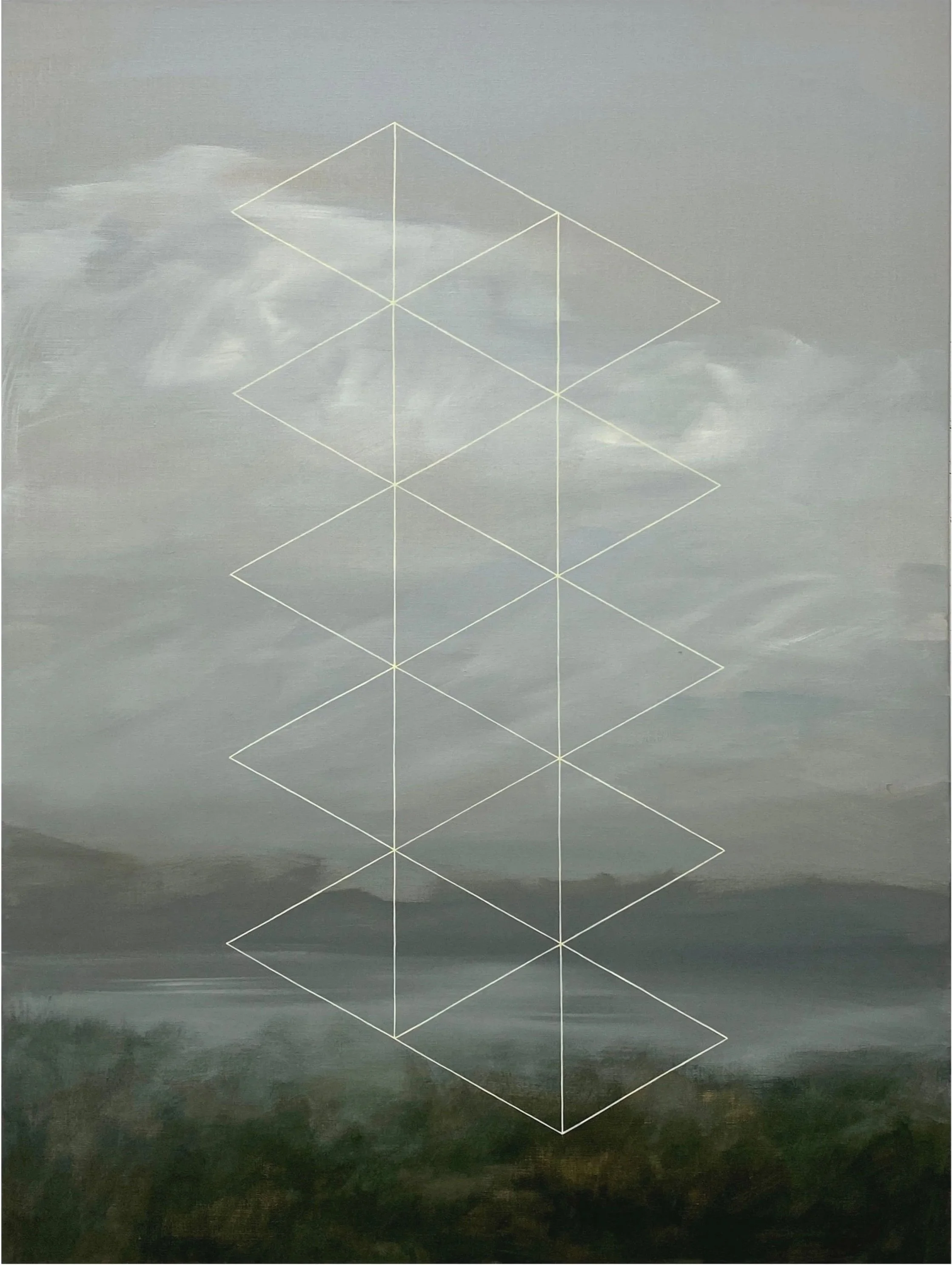 Modes of seeing, 2024. Oil and acrylic on linen, 120x90cm (Fleurieu Biennale shortlisted)