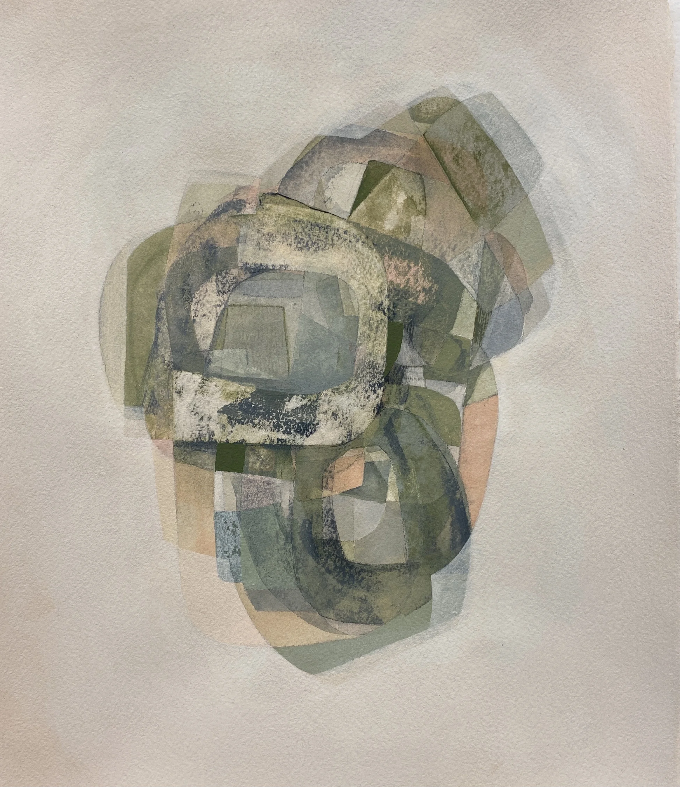 Weighty, 2021. Ink, acrylic & graphite on watercolour paper, 33x22cm