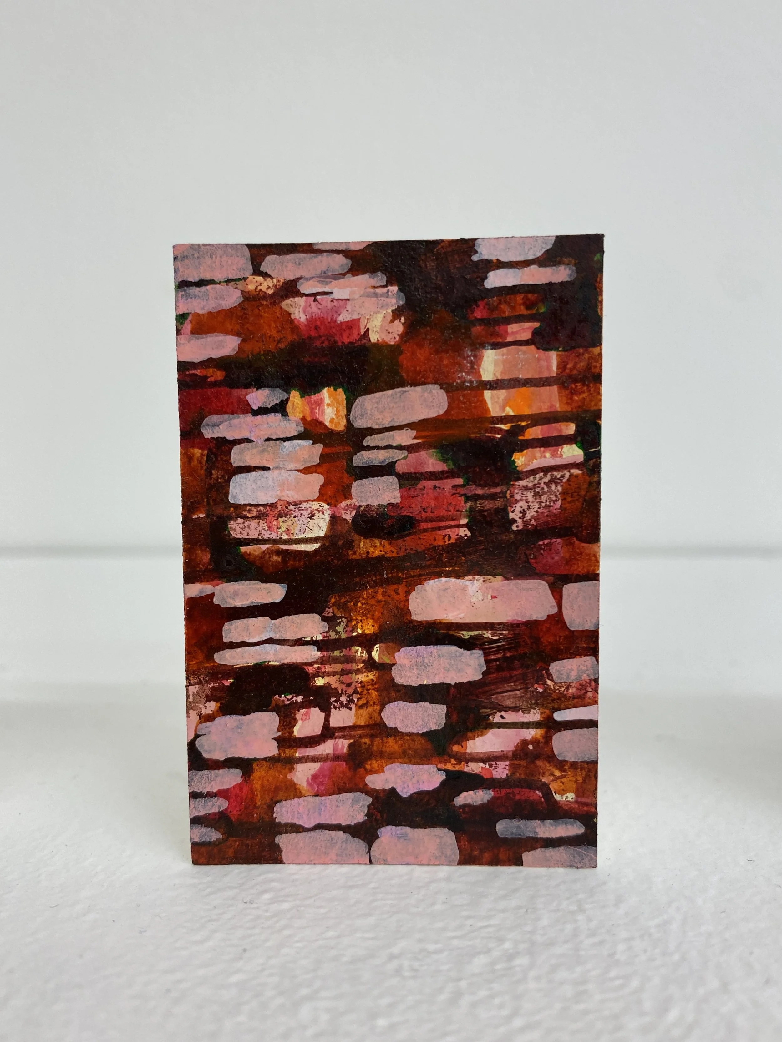 Miniature exhibition (detail), 2022. Acrylic, pastel on watercolour paper