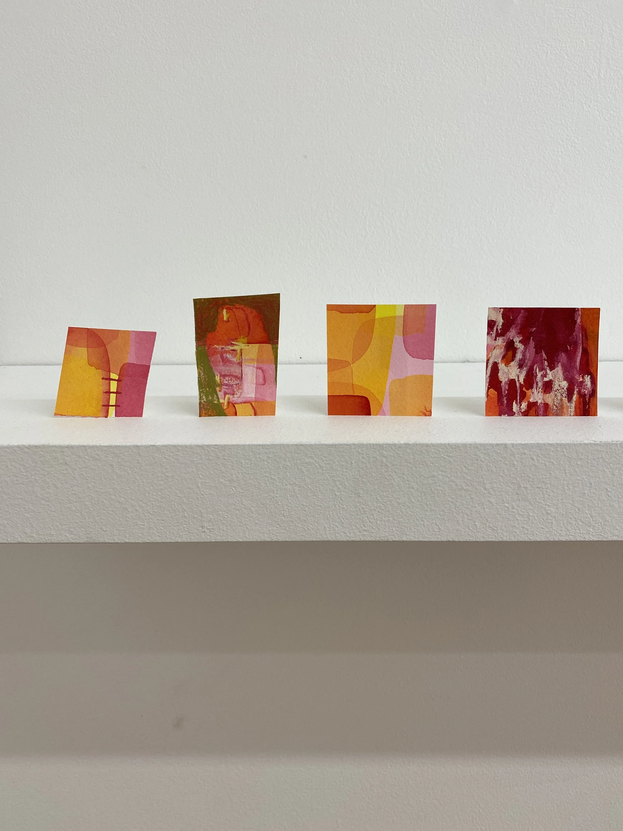 Miniature exhibition (detail), 2022. Acrylic, pastel on watercolour paper