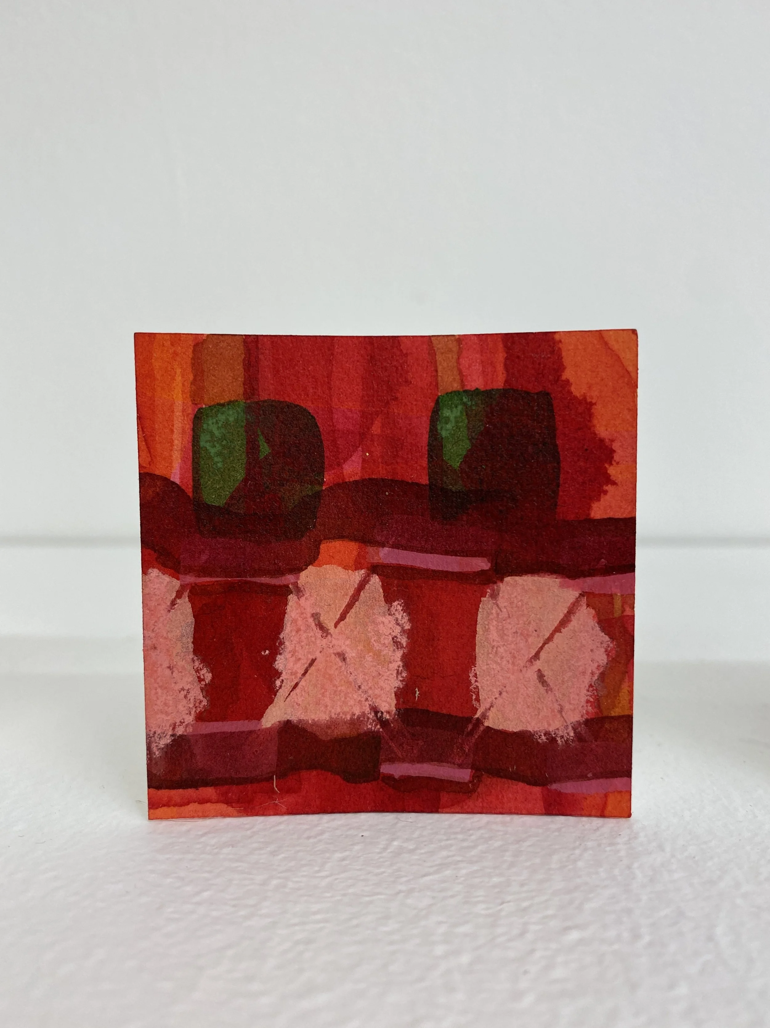 Miniature exhibition (detail), 2022. Acrylic, pastel on watercolour paper