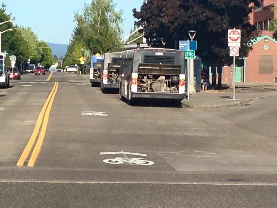 Old busses overheating on a hot summer day. 