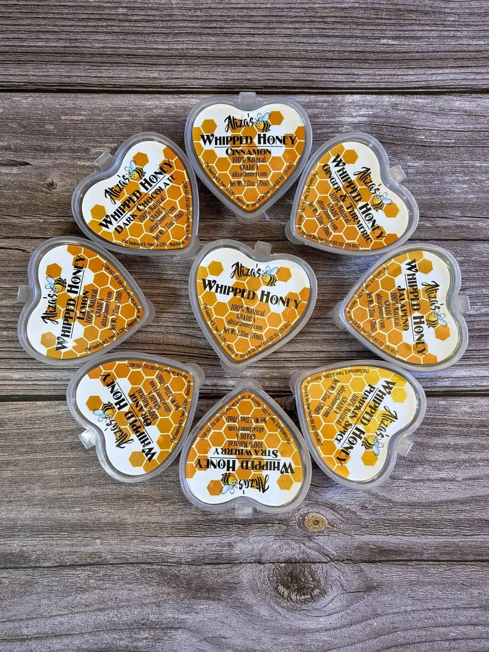Whipped Honey – Heart-Shaped (2.4 oz) | Aliza's Honey – Natural