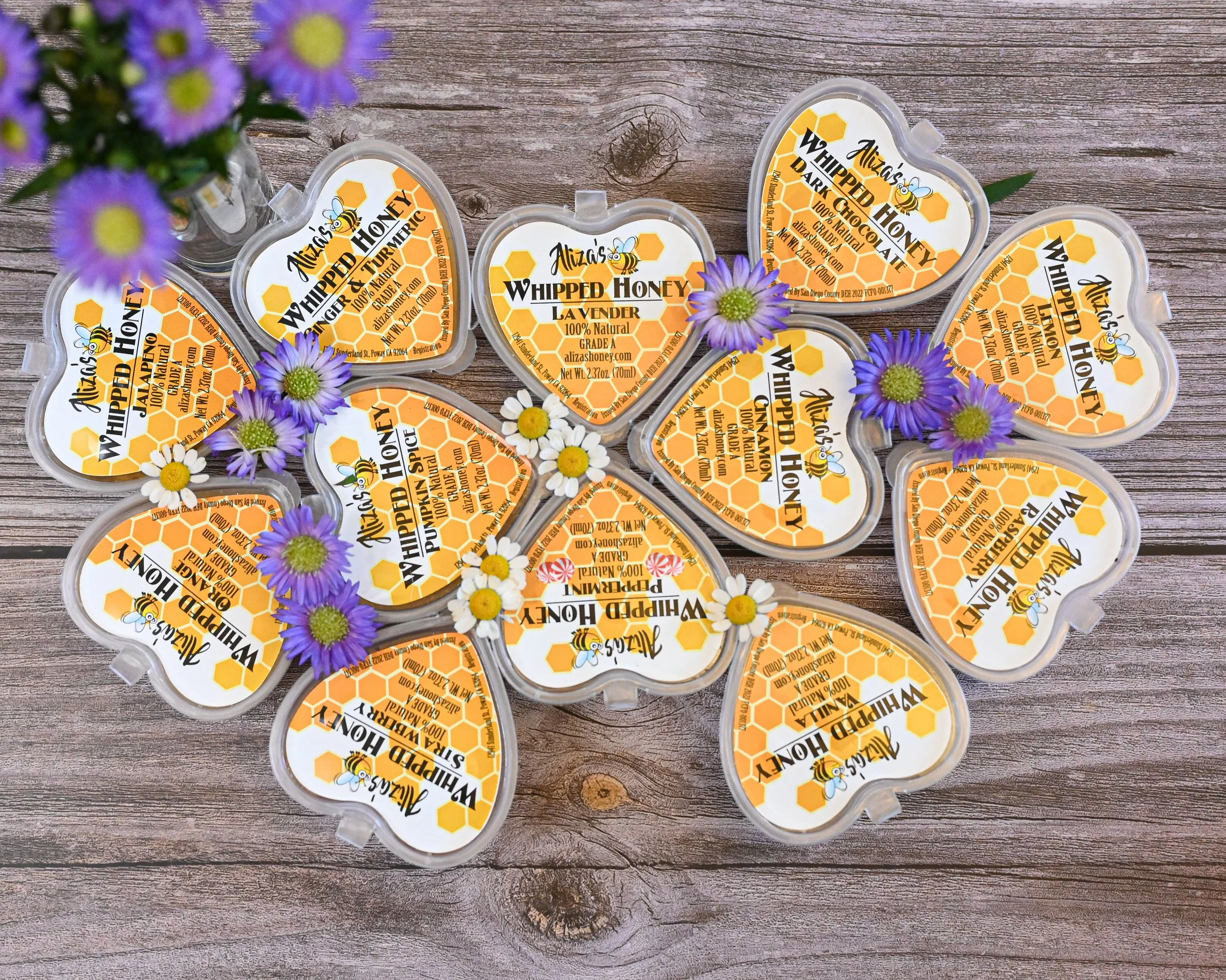 Whipped Honey – Heart-Shaped (2.4 oz) | Aliza's Honey – Natural