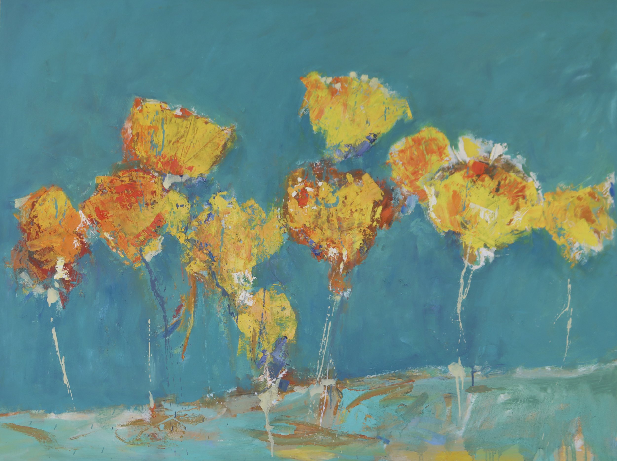 A Happy Group Rising || 36x48 in. || HxW
