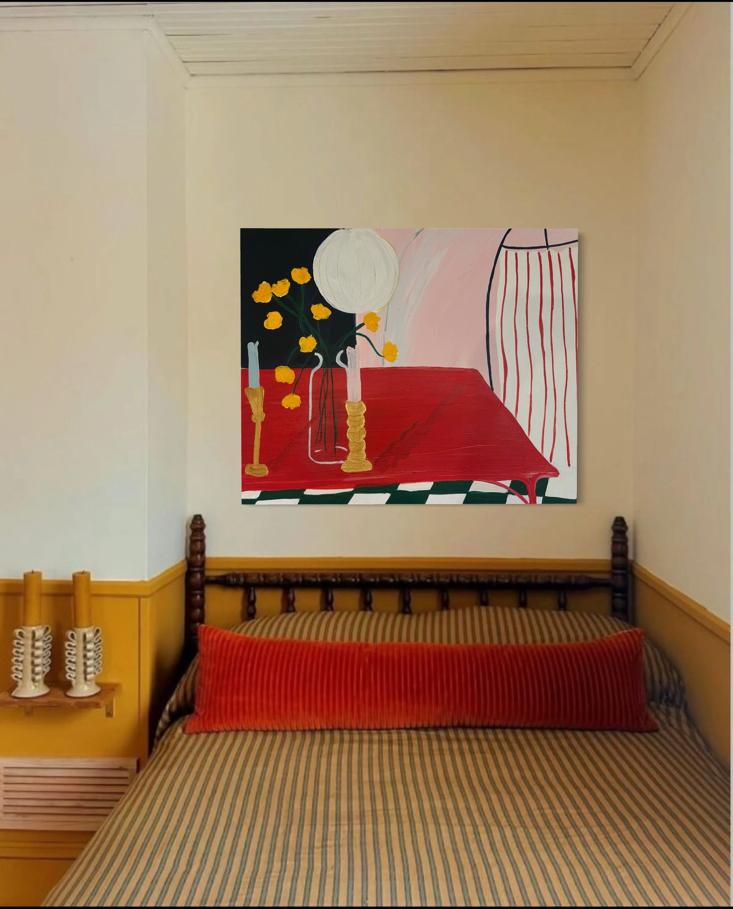 The Swish of the Curtain - Original on Canvas