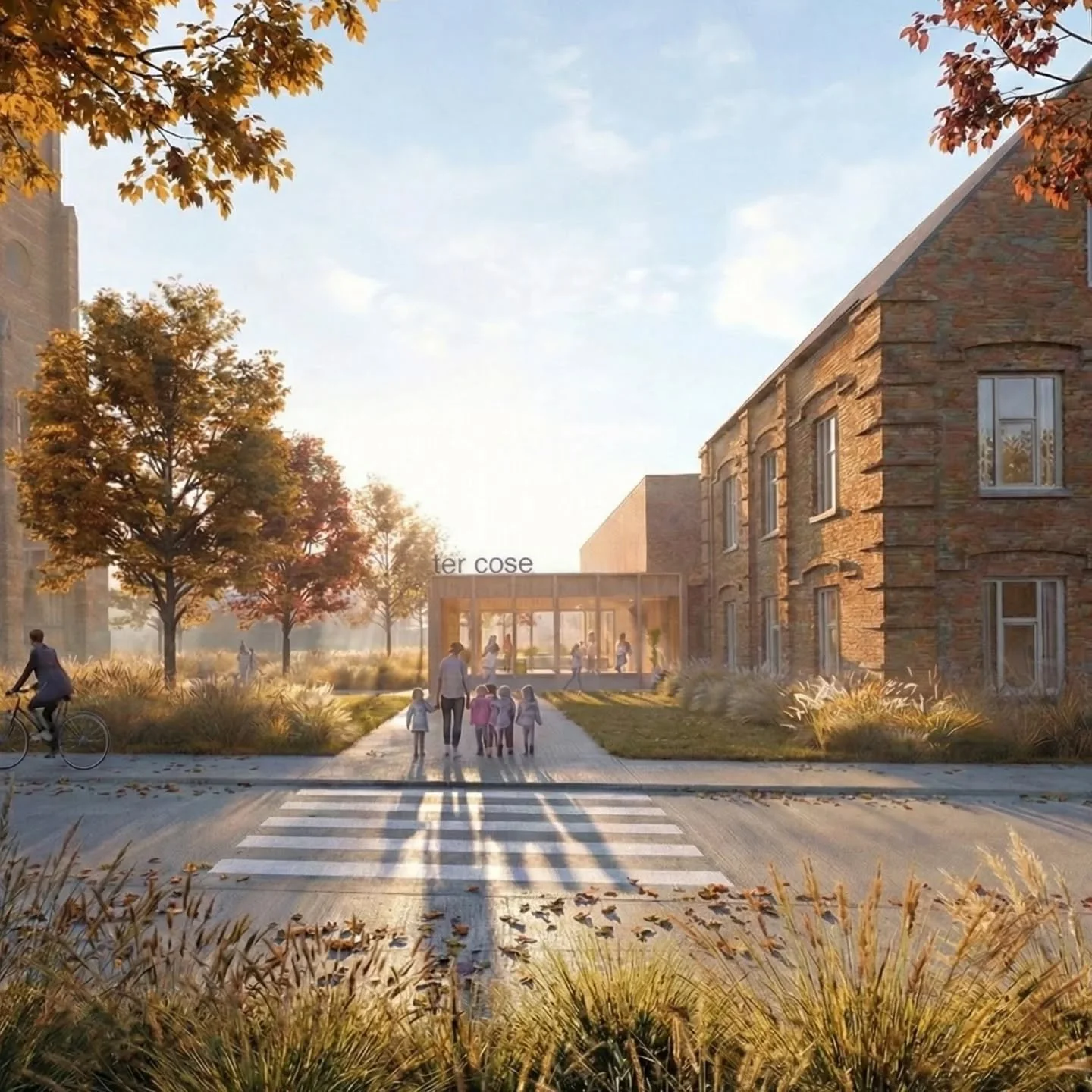 We zijn blij te kunnen meedelen dat we de ontwerpwedstrijd hebben gewonnen voor Buurthuis Ter Cose: een transformatie en uitbreiding van het voormalig gemeentehuis. Gelegen in het historisch hart van de dorpskern Kozen ambieert het project de katalys