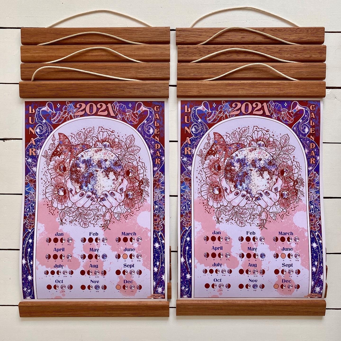 Lunar Calendar 2021 from the joyful and nostalgic world of Binx Designs