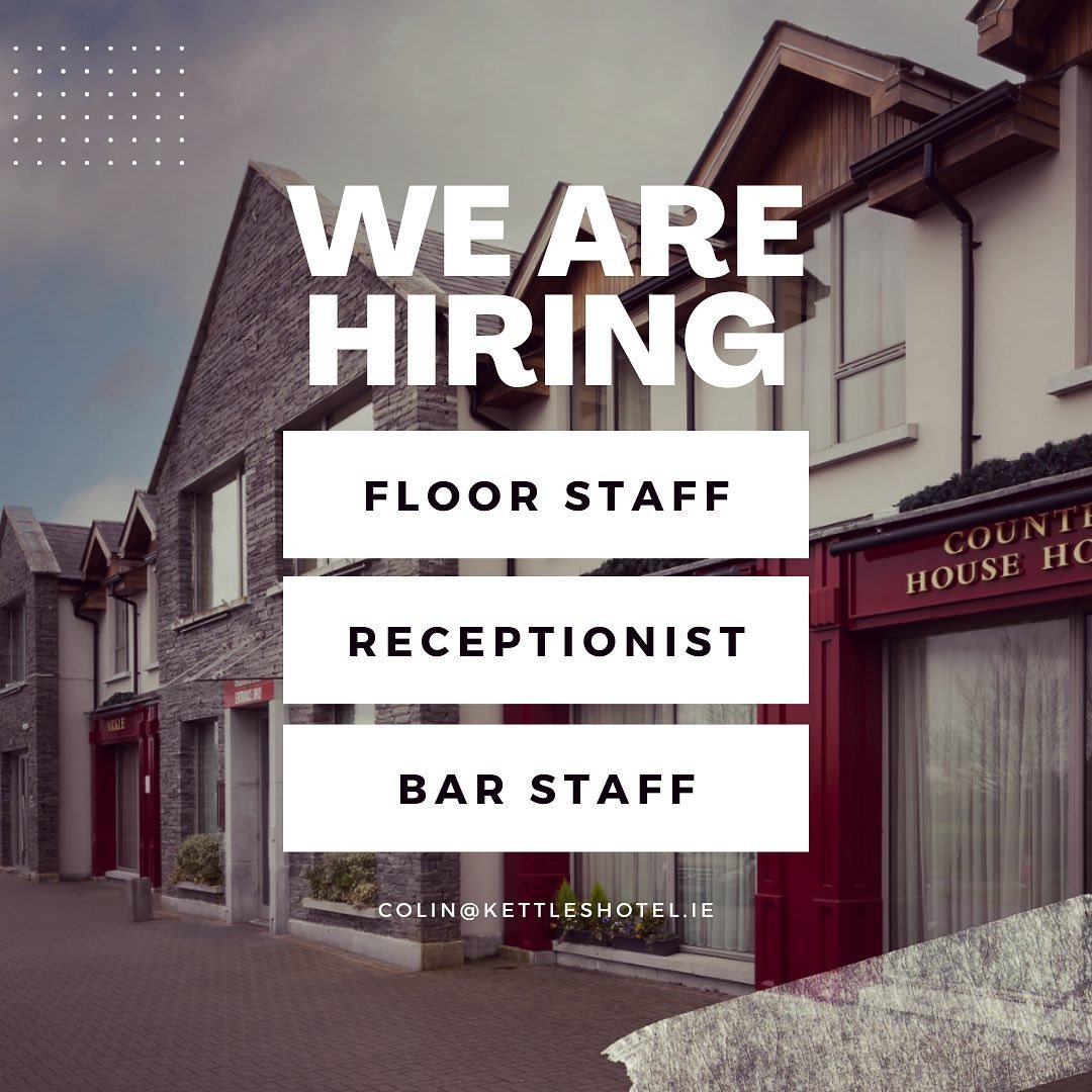 We are now hiring the following positions to join our team.

&bull; Floor staff

&bull; Receptionist

&bull; Banqueting Staff

&bull; Bar staff

Permanent positions for the right candidates.
Good communication skills.
Work well as part of a team and 