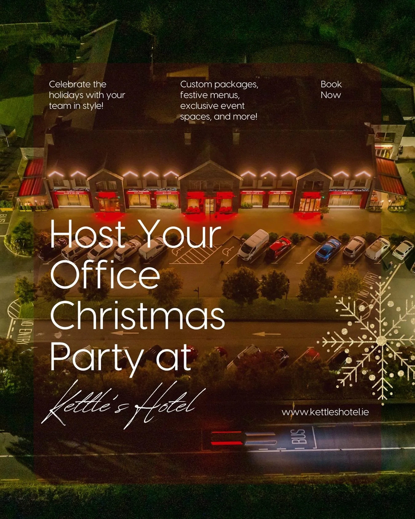 🎄✨ Celebrate the holidays in style at Kettle’s Hotel! ✨🎄
Whether it’s a cozy dinner or a full-blown office party, we’ve got you covered with custom packages, festive menus, and exclusive event spaces to make your celebration unfor