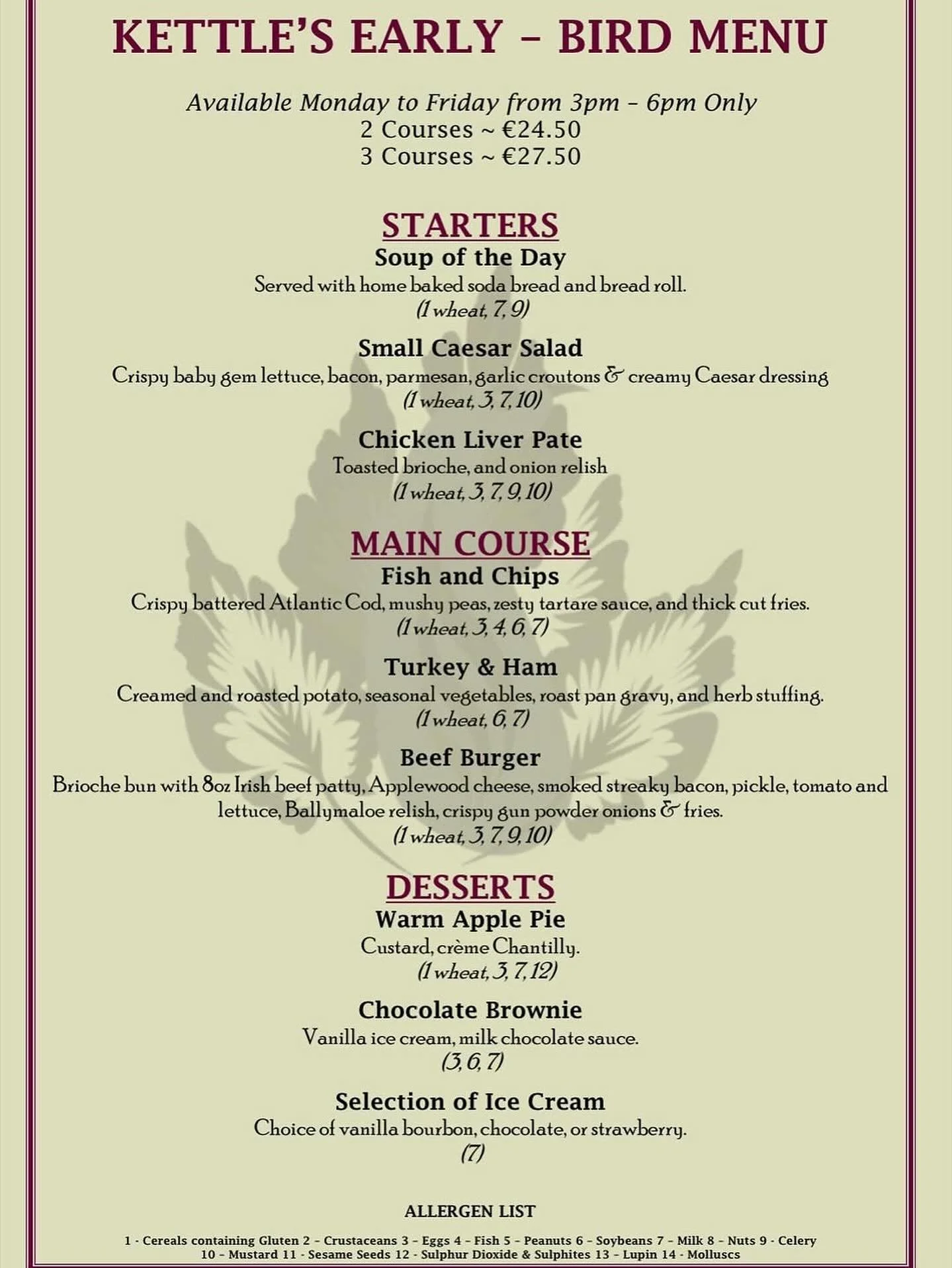 Have you checked out our early bird menu? 😜