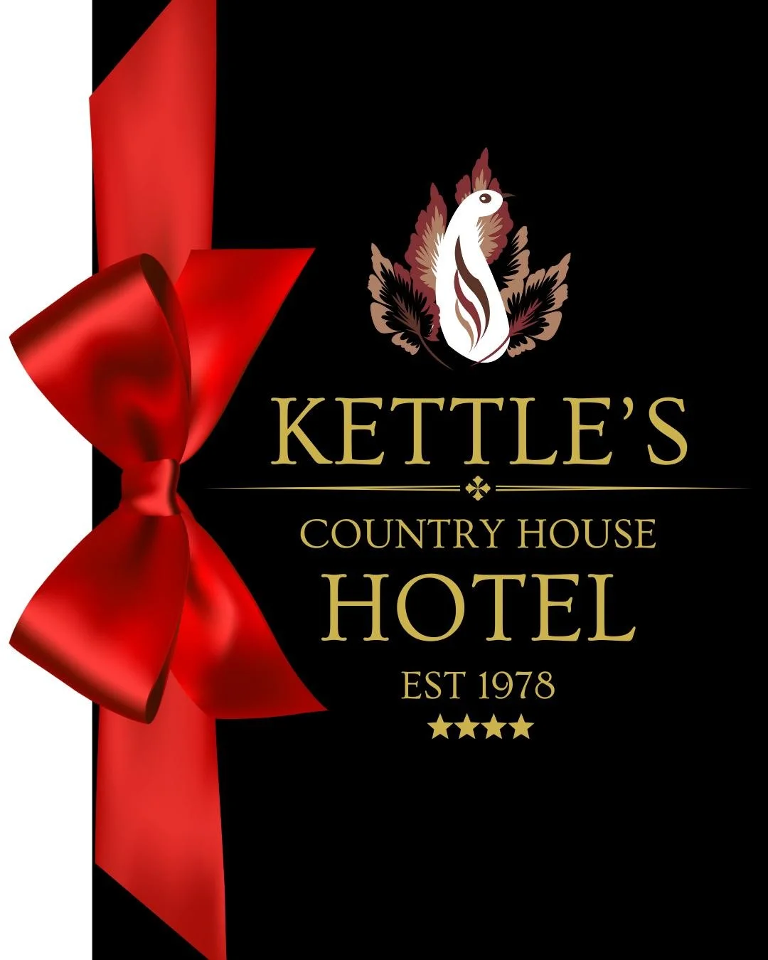 Whether it's a weekend getaway, a delicious meal, or a night out... 

A Kettle's Hotel gift voucher is the perfect present. Call into reception to pick up your voucher and make someone's Christmas extra special.