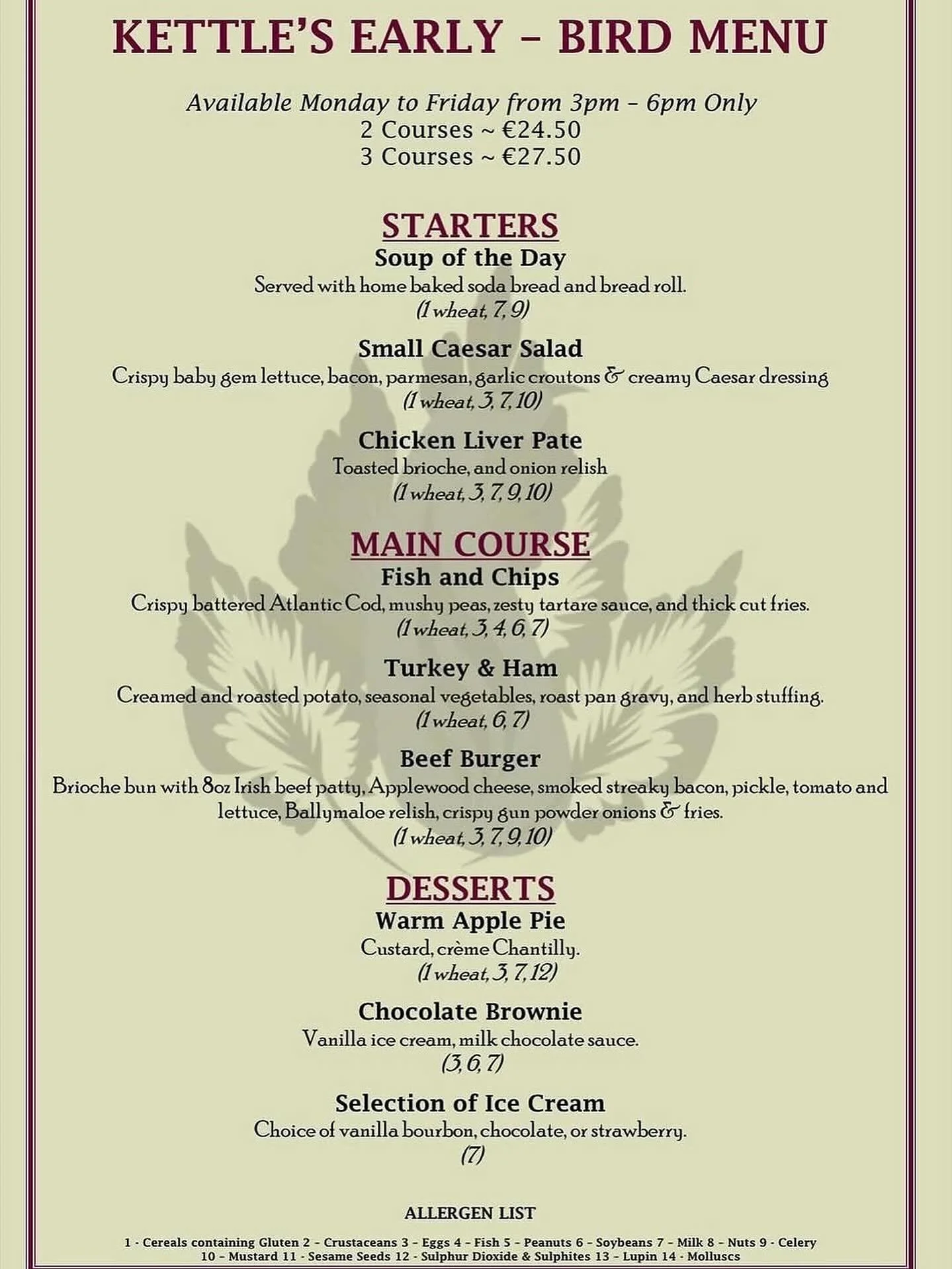 Have you checked out our early bird menu? 😜