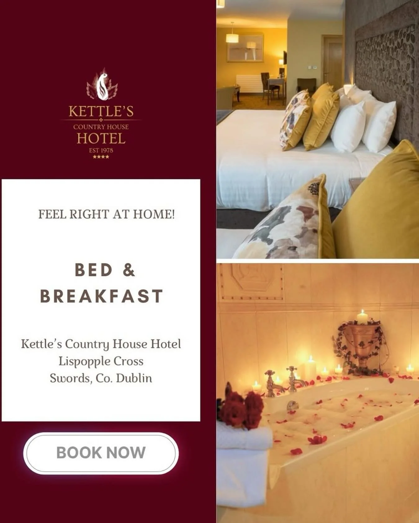 Whether it&rsquo;s business or a romantic quiet escape, your stay should feel effortless.

Unwind in comfortable, spacious rooms, enjoy a peaceful night&rsquo;s sleep, and wake to a freshly prepared breakfast&mdash;served with the warmth and care tha