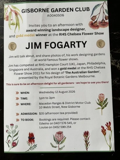 An Afternoon With Jim Fogarty (Gisborne Garden Club)