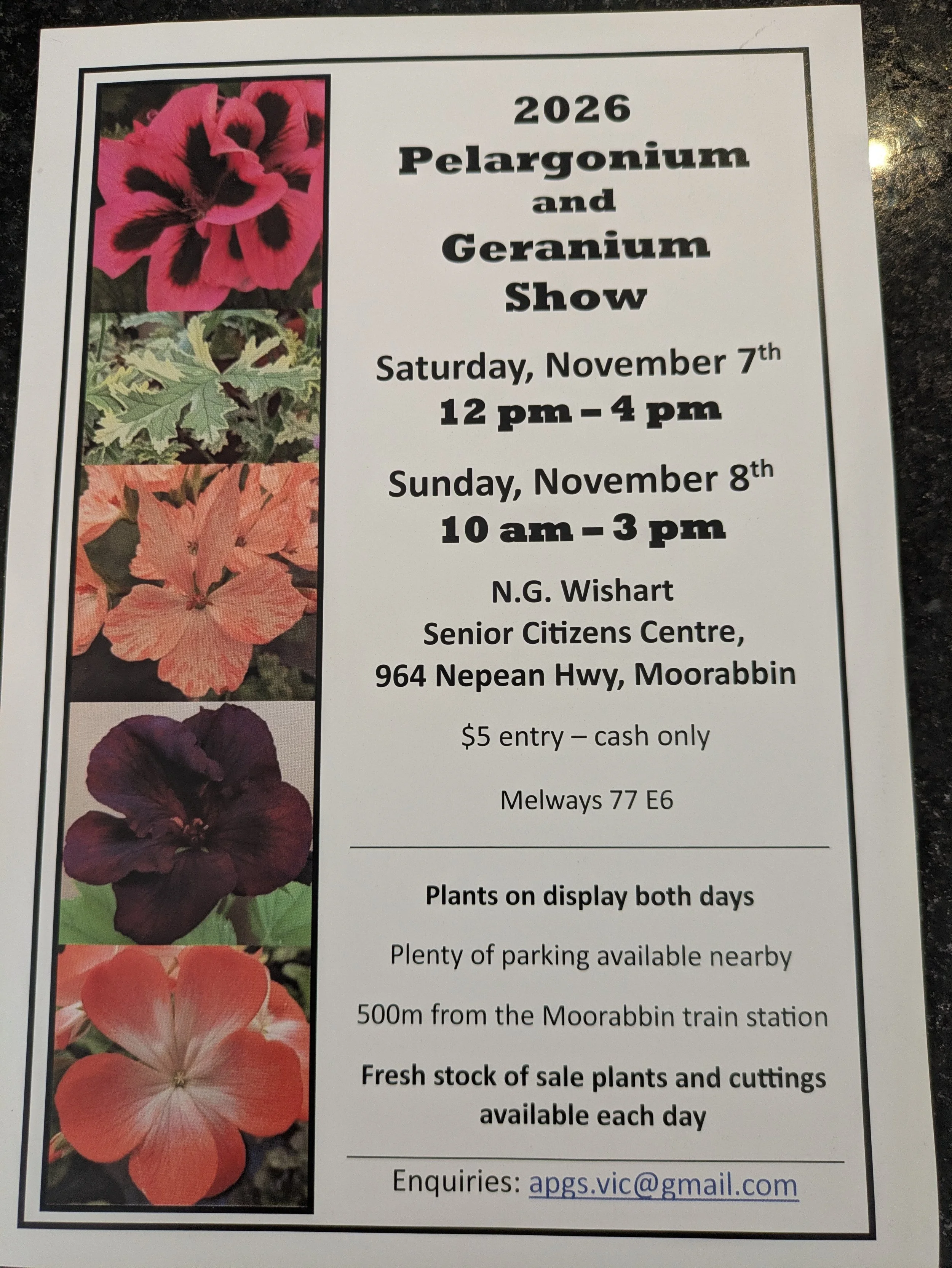 Pelargonium & Geranium Show