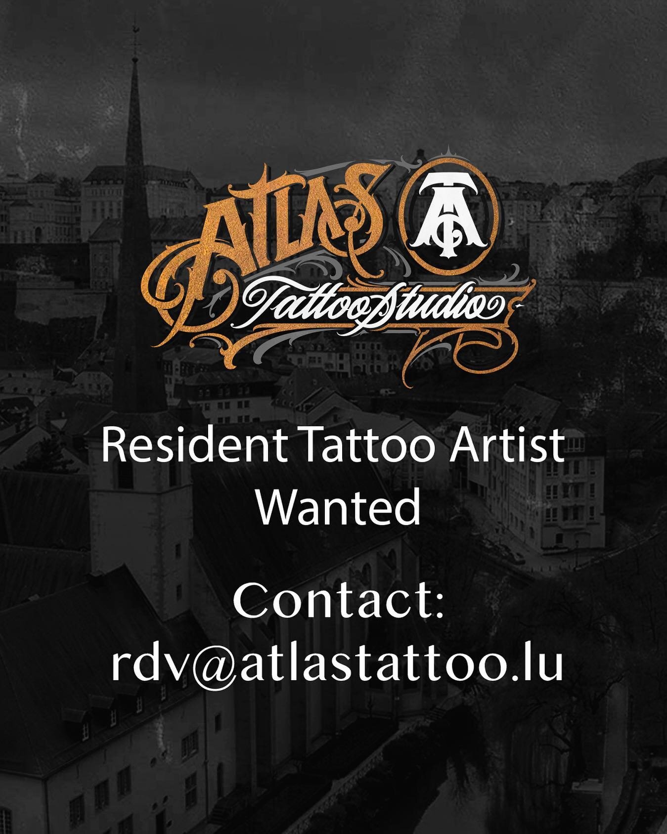 ‼️Resident Tattoo Artist Wanted ‼️

We are searching a new experienced tattoo artist to join our team as resident! If you are interested send us a DM or an e-mail at rdv@atlastattoo.lu with your portfolio. 

❗️Experienced tattoo artist ❗️