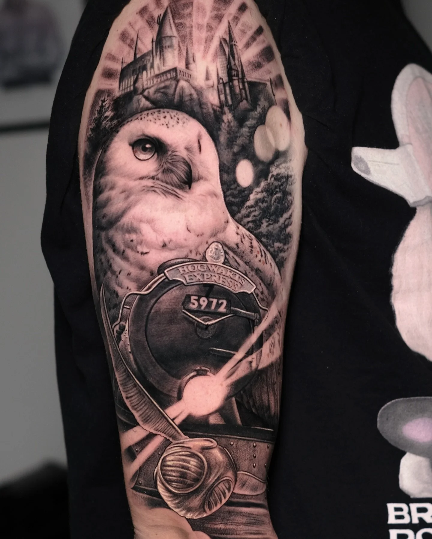 🧙🏻&zwj;♂️🦉🏰 Harry Potter Sleeve 
&diams;️Artist: @miguelameliach 
📣 Maacht &auml;ren Rendz-vous! 
📧 : rdv@atlastattoo.lu⁣⁣
📨 : DM Instagram / Facebook⁣⁣
📍 : 54 Bd Grande-Duchesse Charlotte, Luxembourg 

#harrypotter #tattoo #luxembourg  #inke