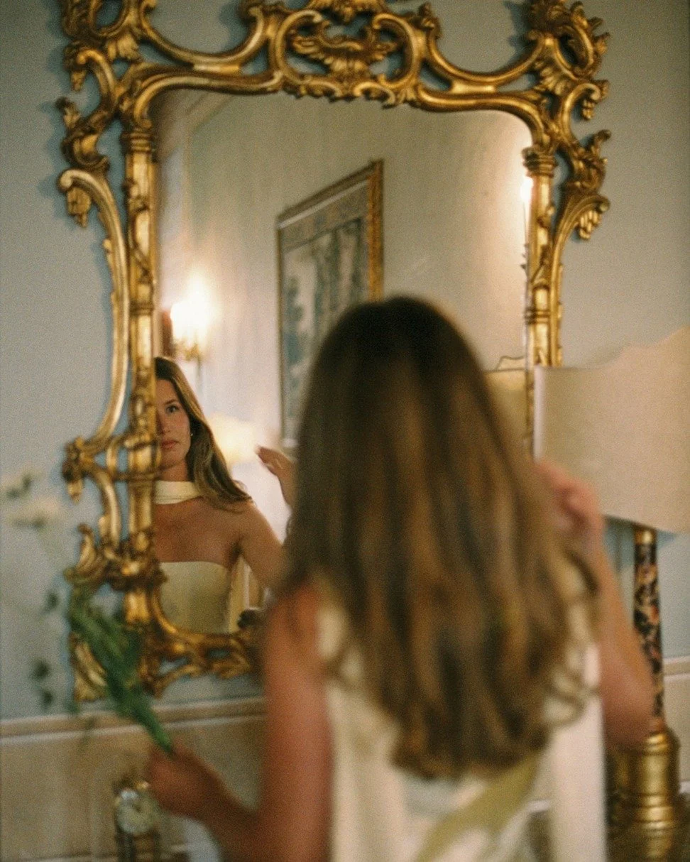 Getting ready with Amy and her bridesmaids in Tuscany. Makeup by Cedar, and captured on film @cedar_shoots @vilabuonvisi