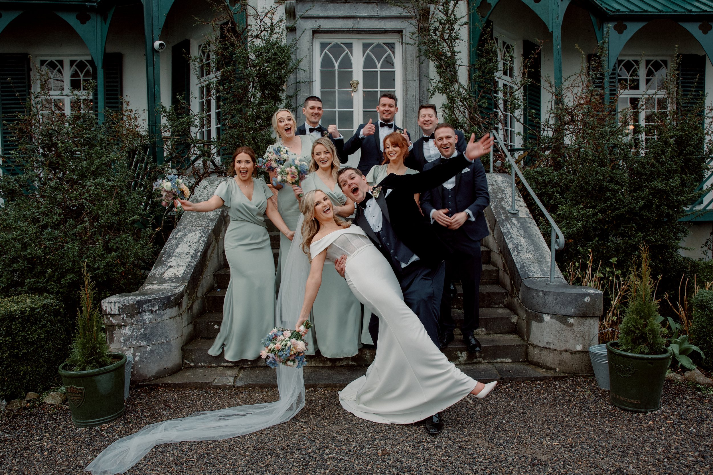 Some weddings are beautiful because of the details. Others are beautiful because of the people. This wedding at Ashley Park House had both in abundance.