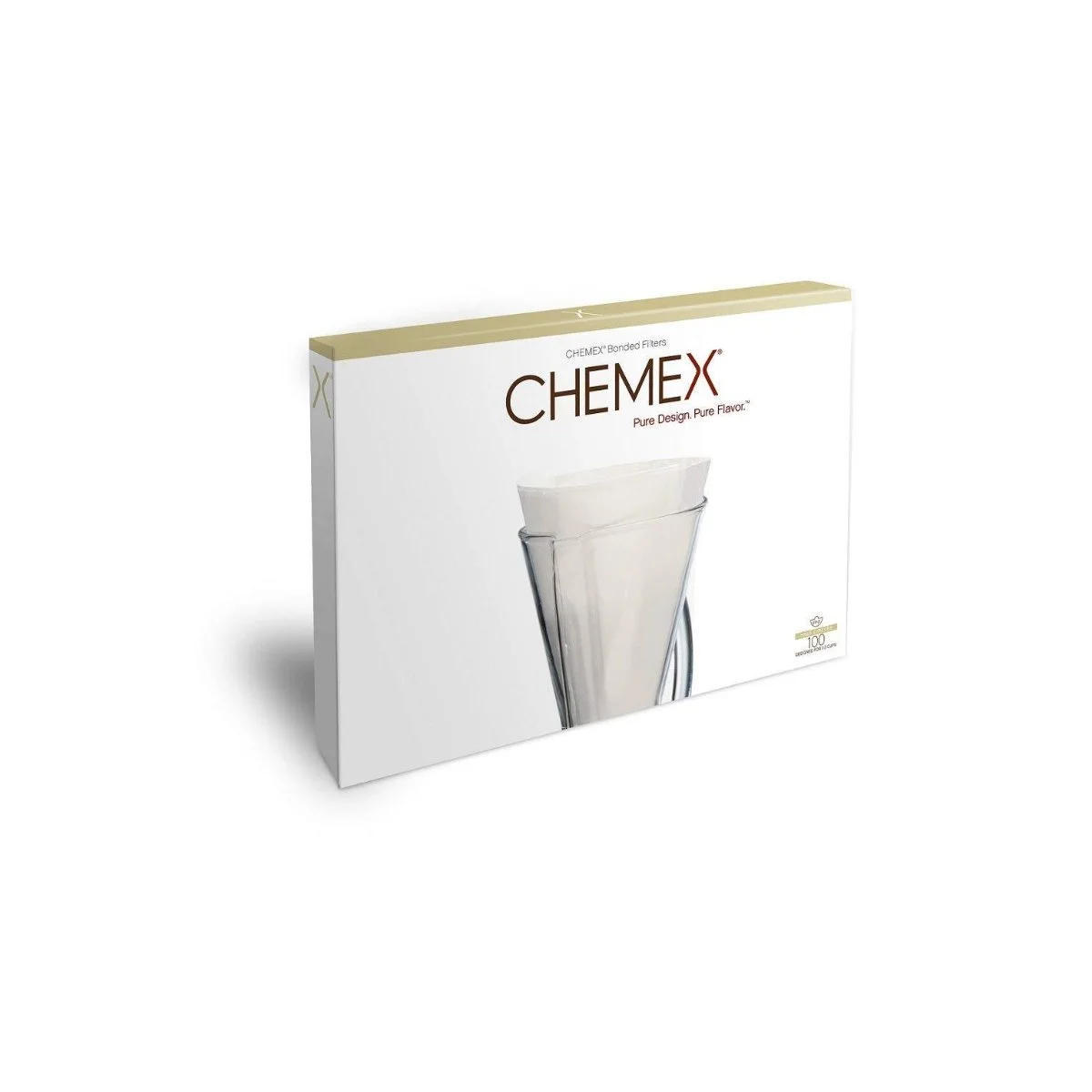 Chemex Unfolded Half-Moon Bonded Coffee Filters 100 pack