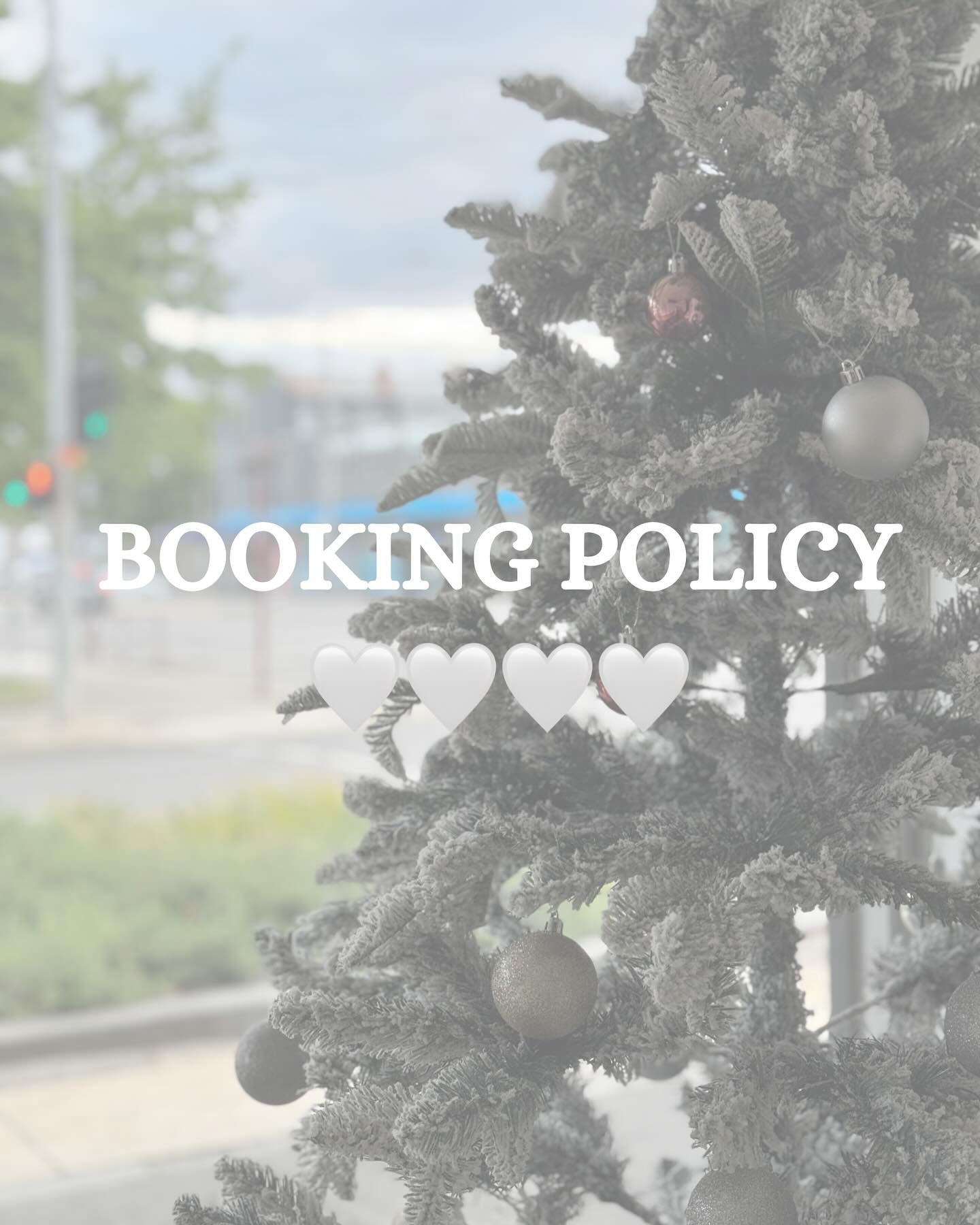 ✨BOOKING POLICY ✨ 

Hey everyone, 

We just wanted to jump on here and let everyone know our booking policy for both of our salons, unfortunately there has been a lot of no shows / miss understandings of how our bookings work and our location of salo