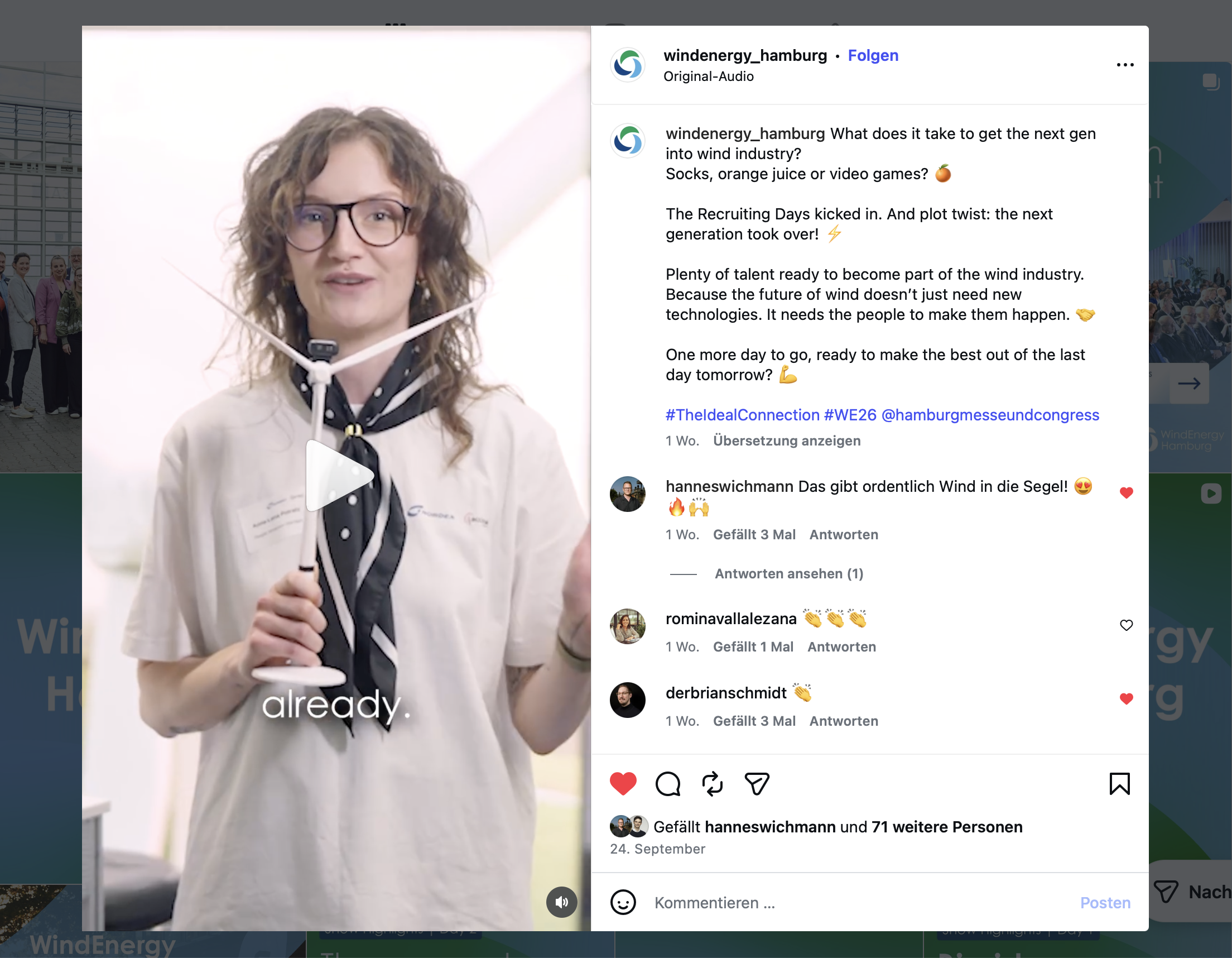 Wind Energy Hamburg Social Media Asset